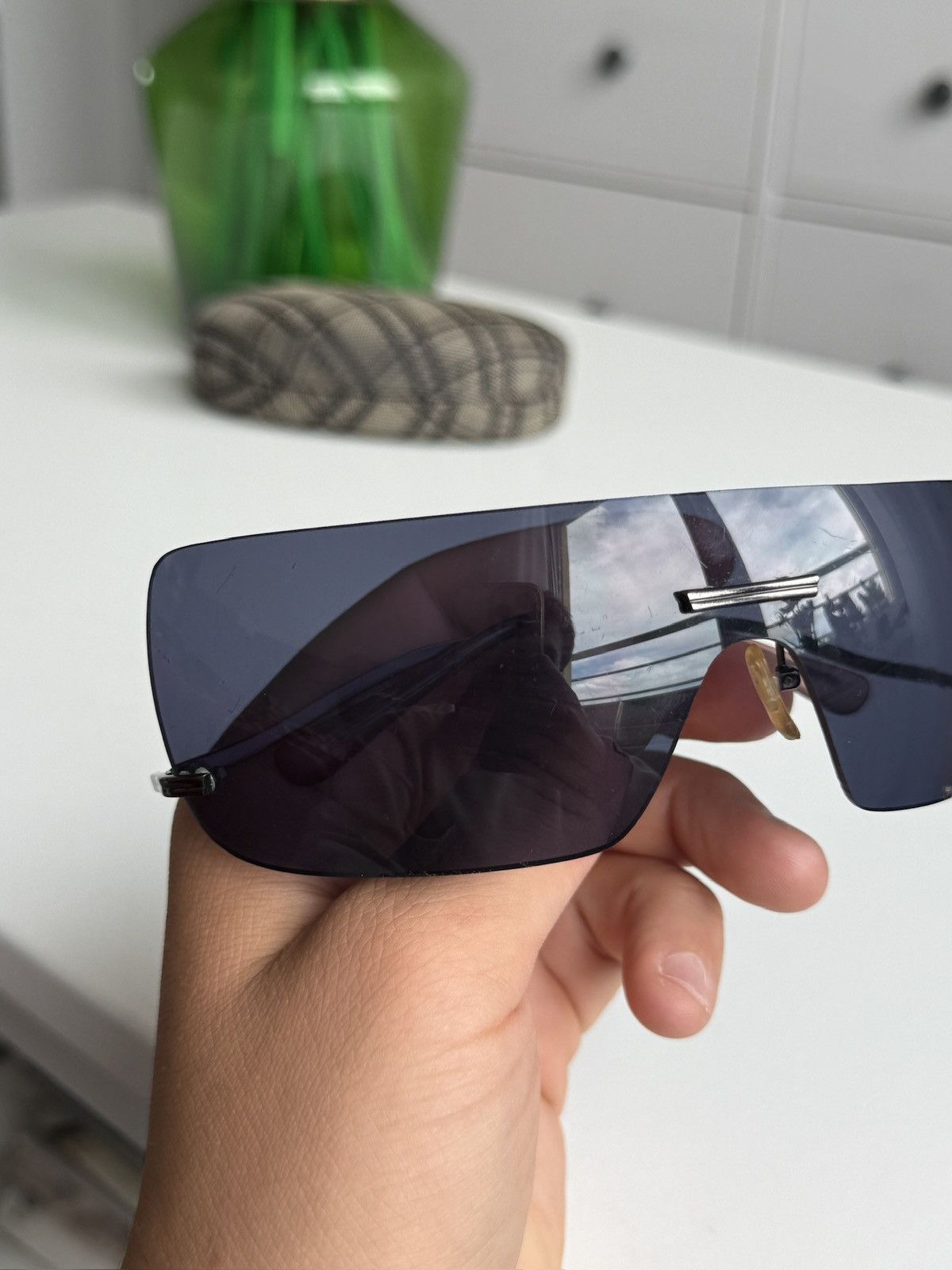 Designer Vintage y2k Max mara shield sunglasses designer avantgarde Size ONE SIZE - 10 Thumbnail