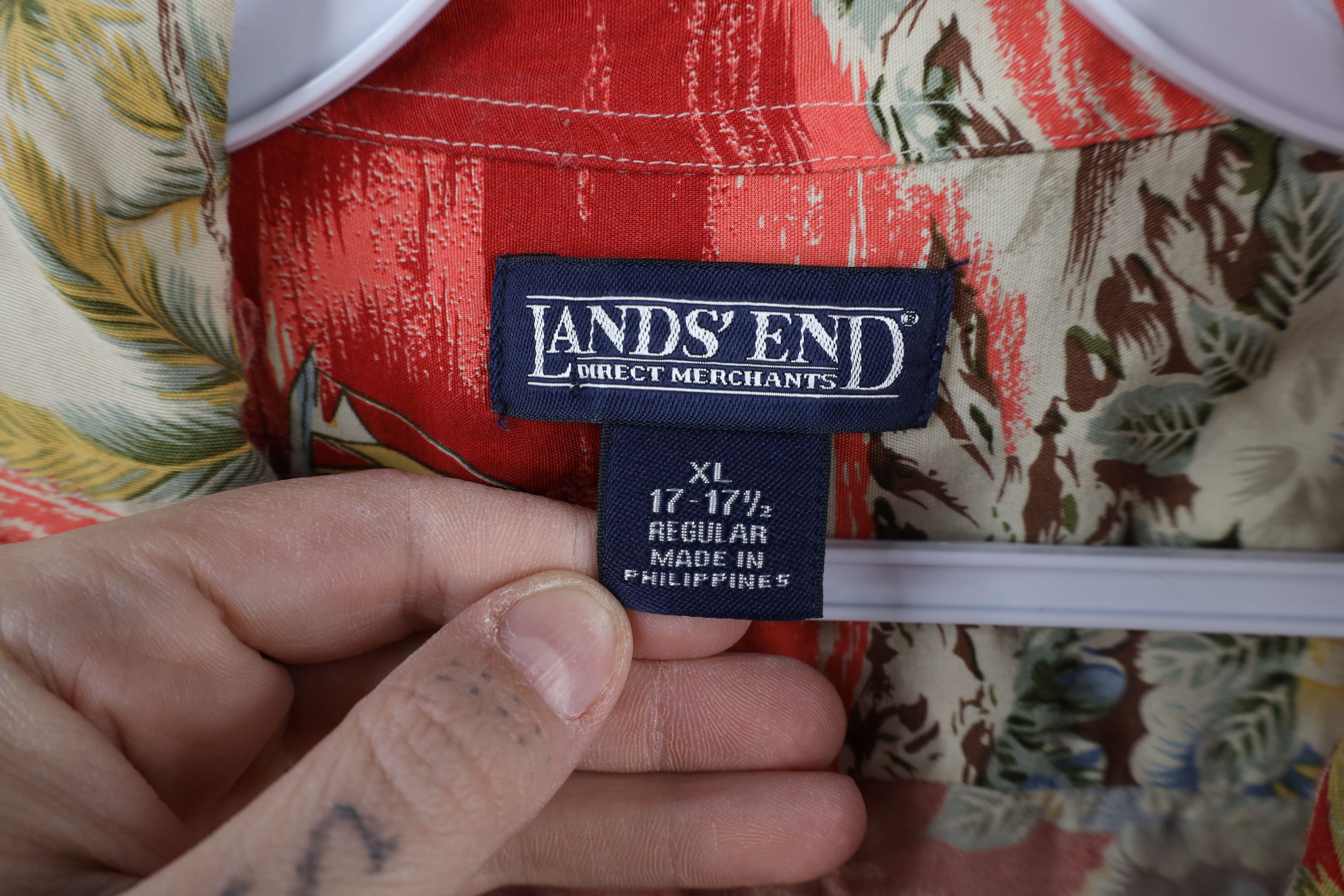 Lands' End × Vintage Vintage 90s Lands End Sailboat Flower Hawaiian Button Shirt Size US XL / EU 56 / 4 - 6 Thumbnail