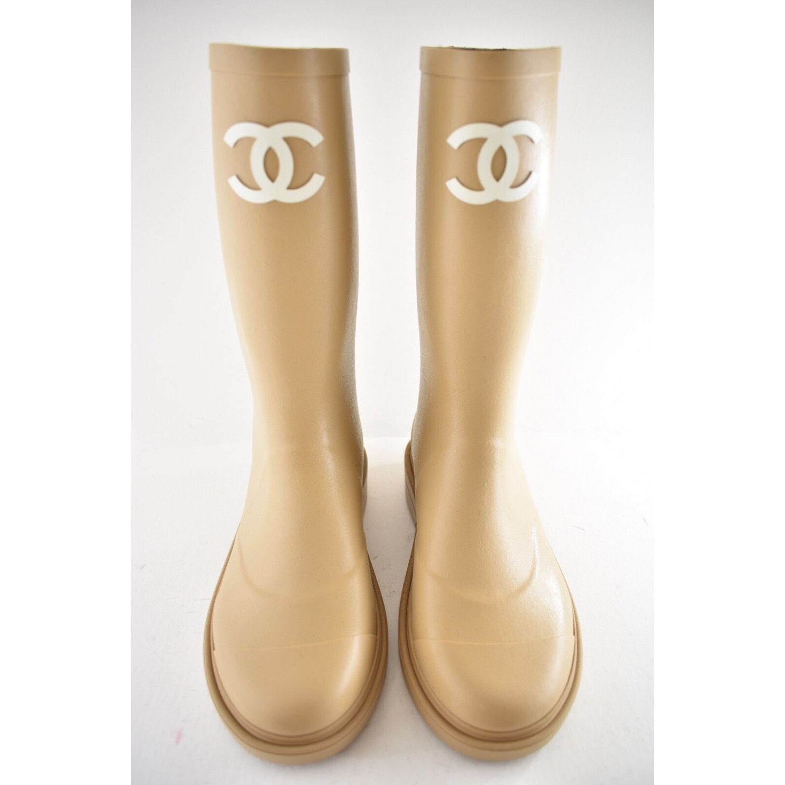 Chanel Wellington Wellies CC Logo Pull On Rubber Rain Boots 41 Size US 11 / IT 41 - 13 Thumbnail