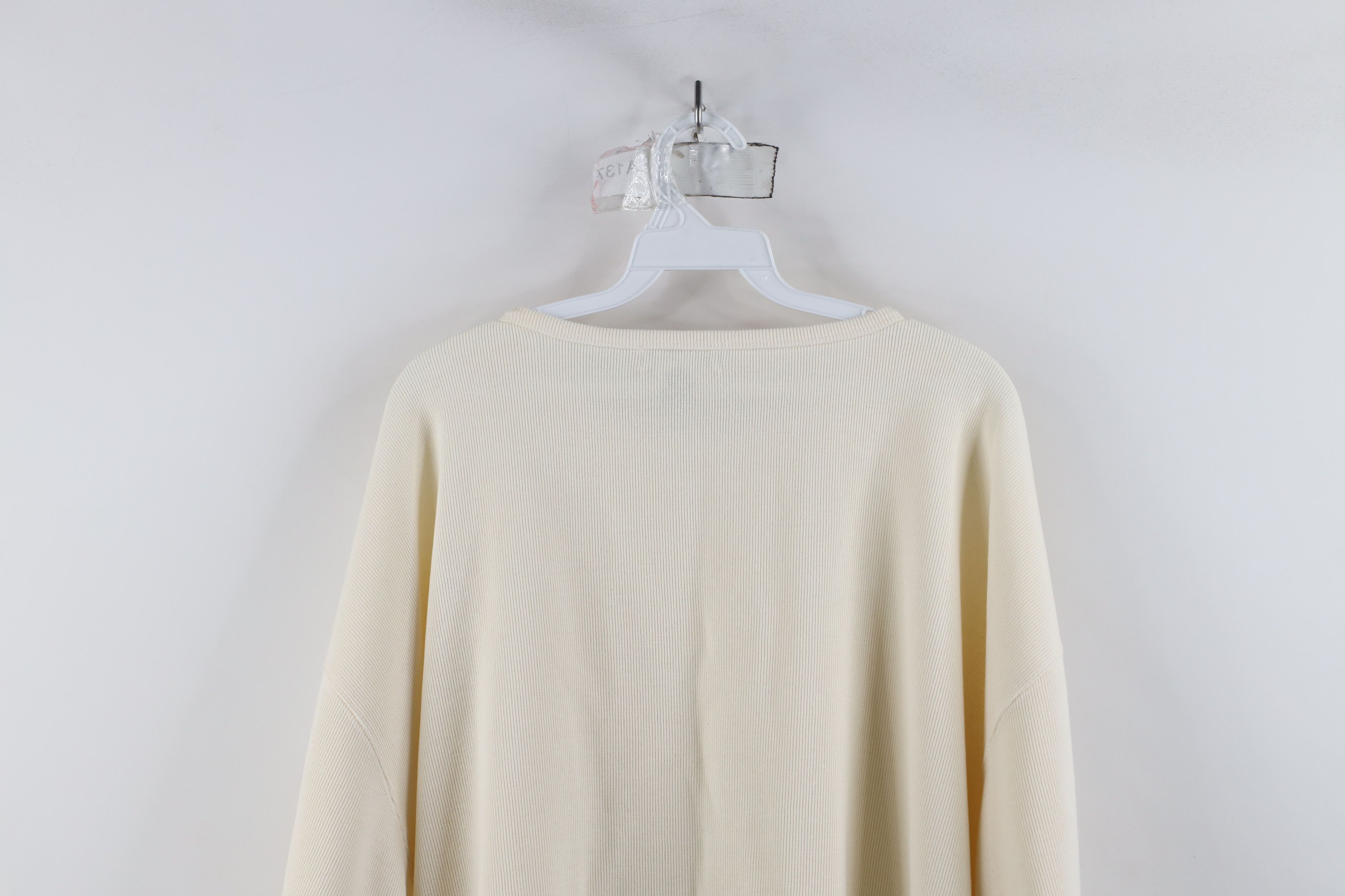 Express × Vintage Vintage 90s Express Ribbed Knit 3/4 Sleeve T-Shirt Cream Size XL / US 12-14 / IT 48-50 - 10 Thumbnail