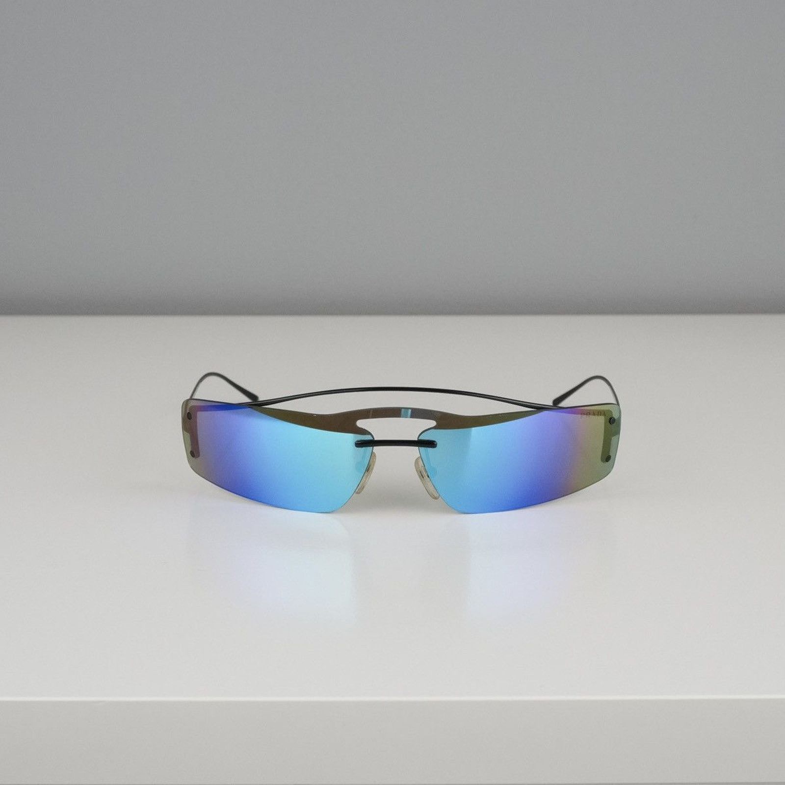 Prada Prada logo rimless multicolor gradient sunglasses Size ONE SIZE - 2 Thumbnail