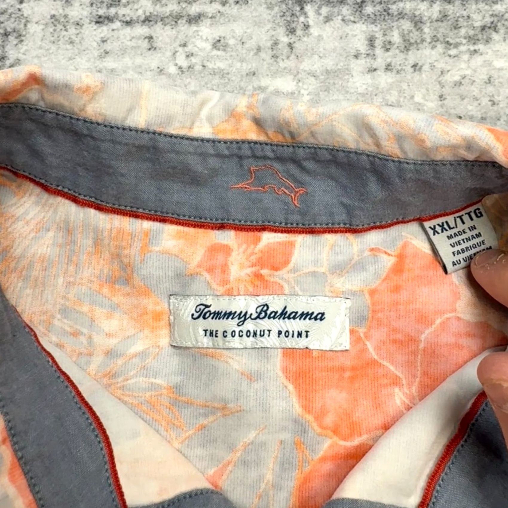 Tommy Bahama Tommy Bahama Shirt Men 2XL Blue Orange Hawaiian Coconut Point Resort Floral Short Sleeve Button-Up Collared Beach Tropical Size US XXL / EU 58 / 5 - 3 Thumbnail