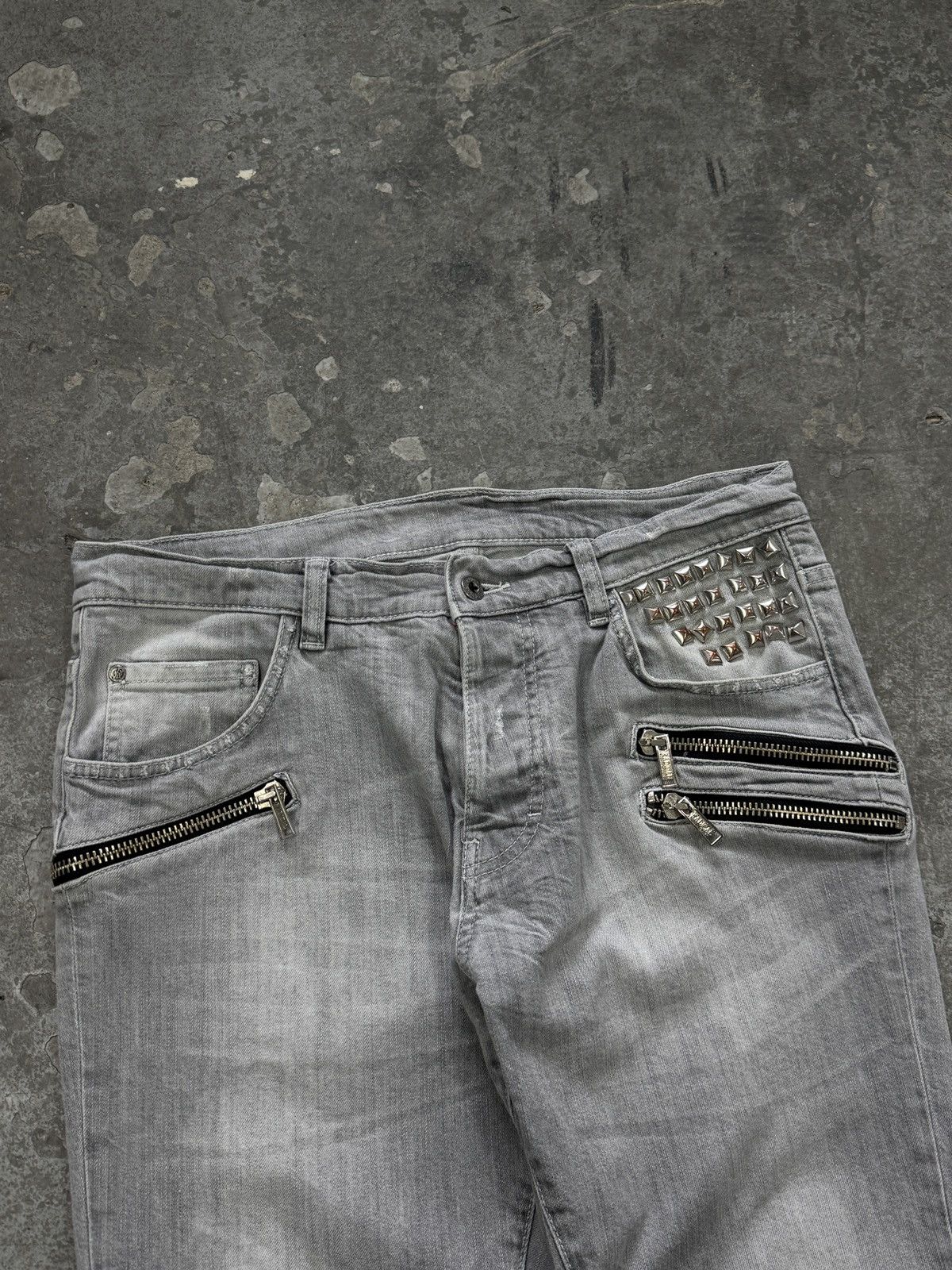 Vintage Vintage Pants Jeans y2k With Studs Size US 34 / EU 50 - 2 Thumbnail