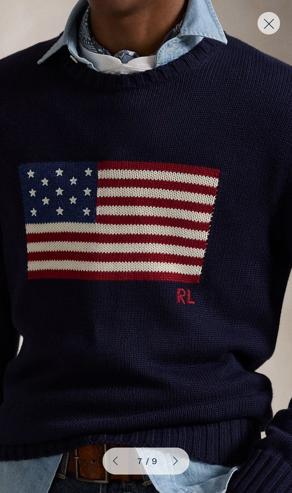 Men’s Polo Ralph Lauren Iconic American Flag Sweater