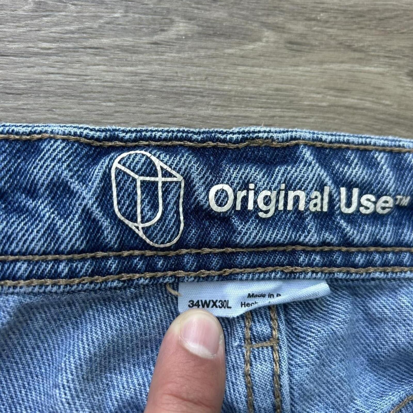 Southpole Vintage y2k Baggy Wide Leg Denim Jeans size 34/30 lightwash Size US 34 / EU 50 - 8 Thumbnail