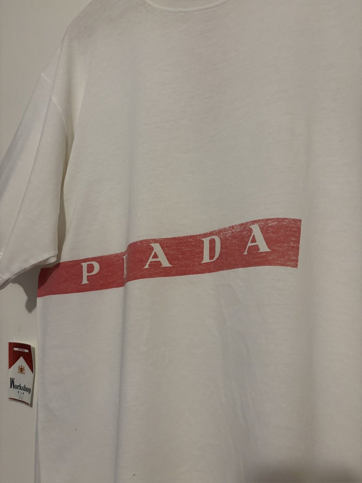 Prada Vintage Bootleg Prada Linea Rossa/ Luna Rossa Paper Thin Tee Size US L / EU 52-54 / 3 - 4 Thumbnail