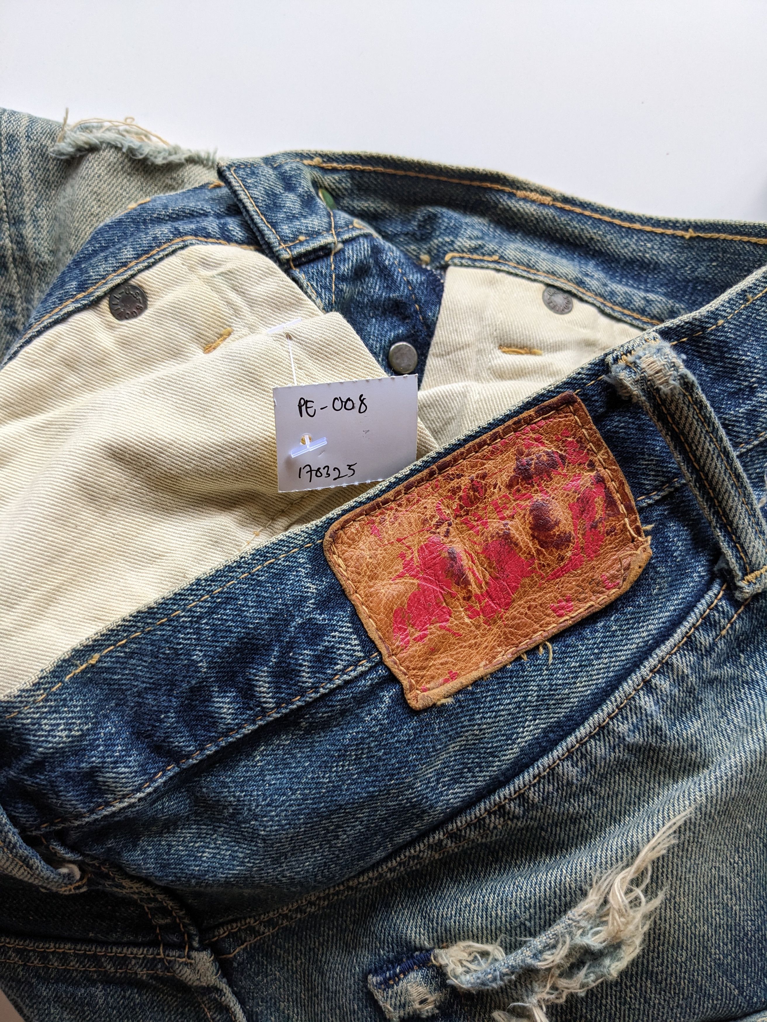 Japanese Brand × Jean Go West mud wash distressed selvedge jeans Size US 30 / EU 46 - 10 Thumbnail