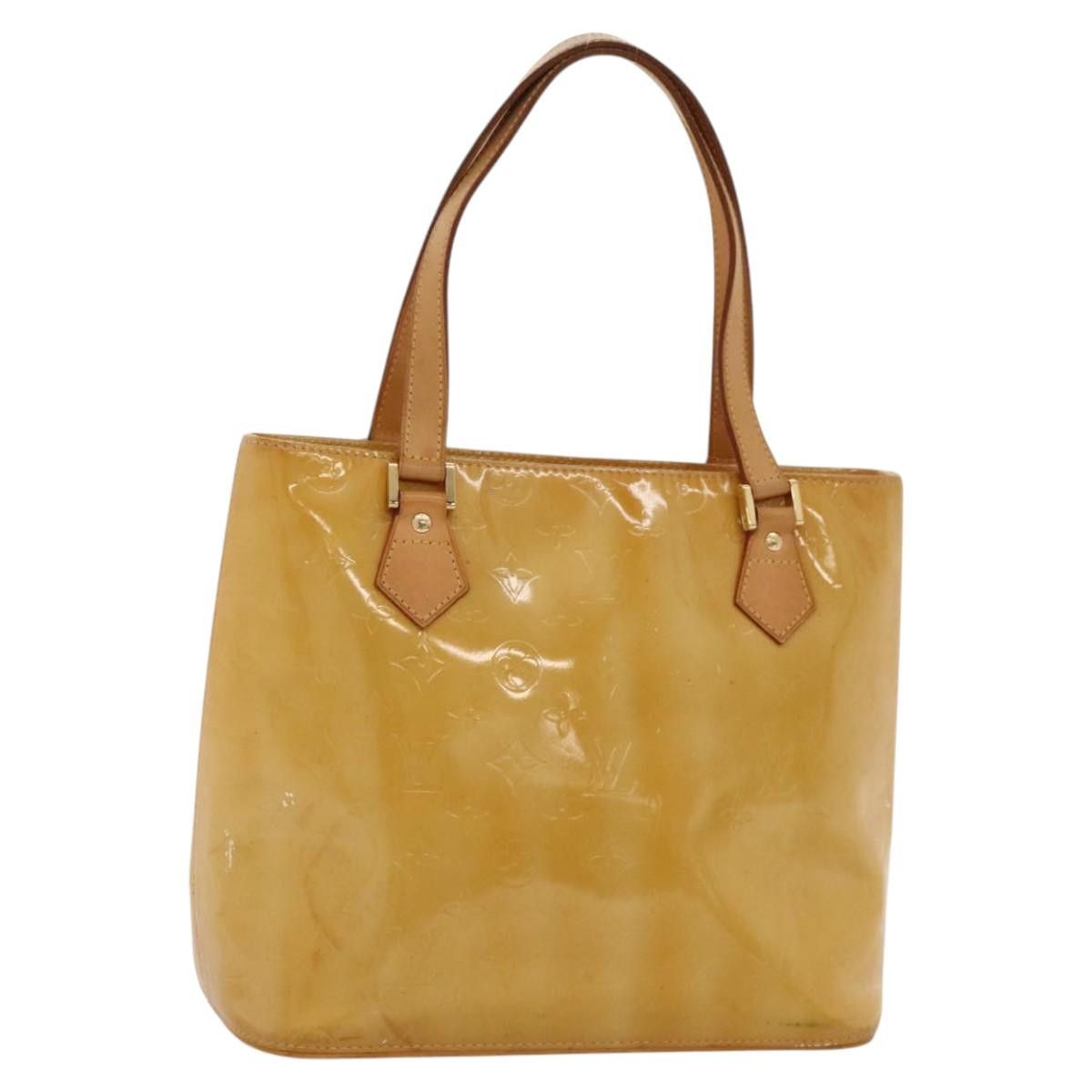 Louis Vuitton LOUIS VUITTON Monogram Vernis Houston Hand Bag Beige M91004 Size ONE SIZE - 1 Thumbnail