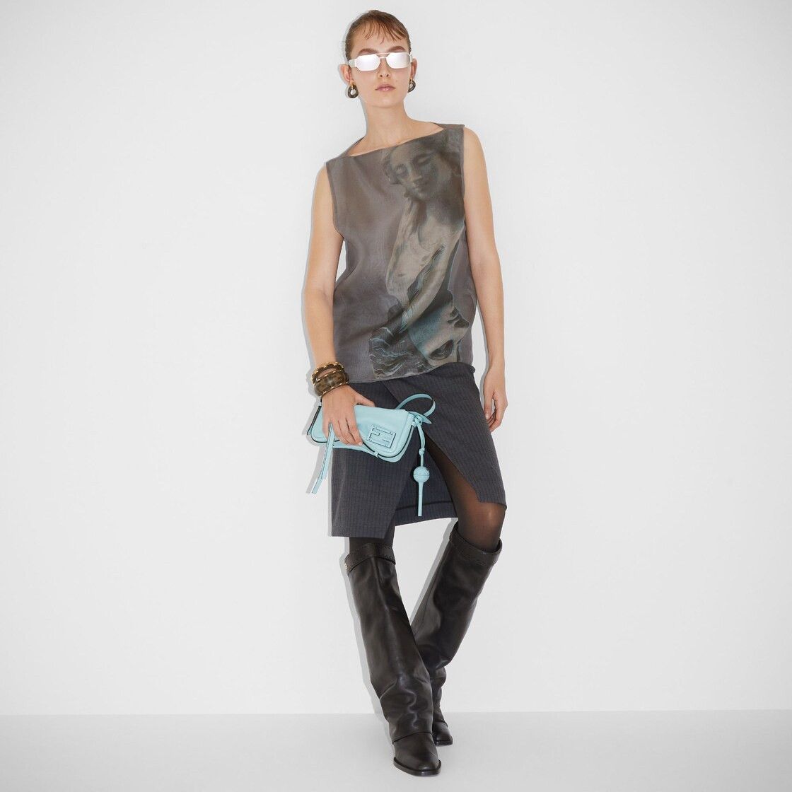 Fendi o1s1wg110925 Top in Grey Size S / US 4 / IT 40 - 4 Thumbnail