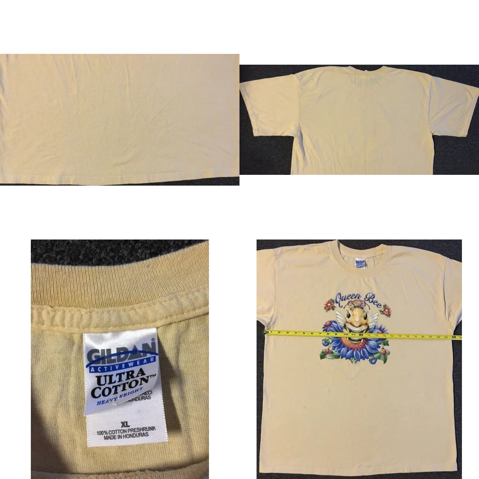 Vintage Vtg Queen Bee Faded Shirt XL Nature Insect Animal Art Flower Wildlife Grunge 90s Size US XL / EU 56 / 4 - 8 Thumbnail