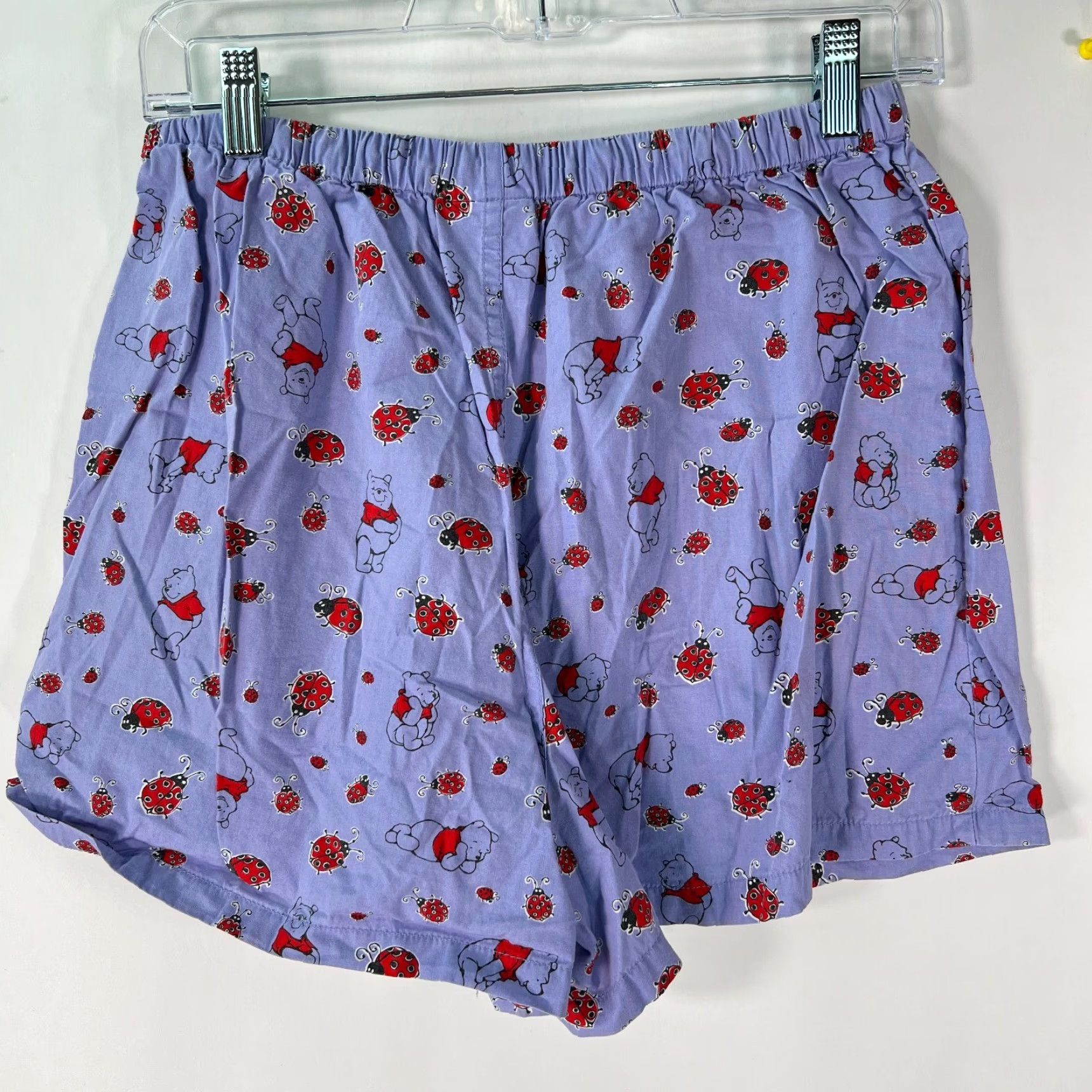 Disney Disney Purple Ladybug & Pooh Print Cotton Pajama Set Medium Womens Size 32" / US 10 / IT 46 - 4 Thumbnail