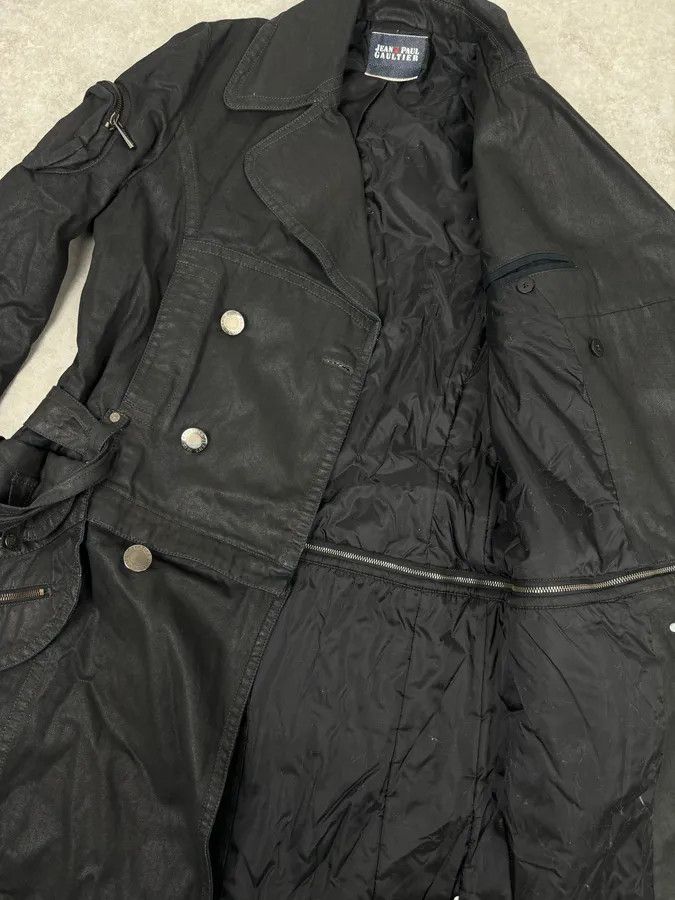 Jean Paul Gaultier 2000s Jean Paul Gaultier Black Detachable 2 in 1 Multi-Pocket Trench Jacket Size US S / EU 44-46 / 1 - 15 Thumbnail