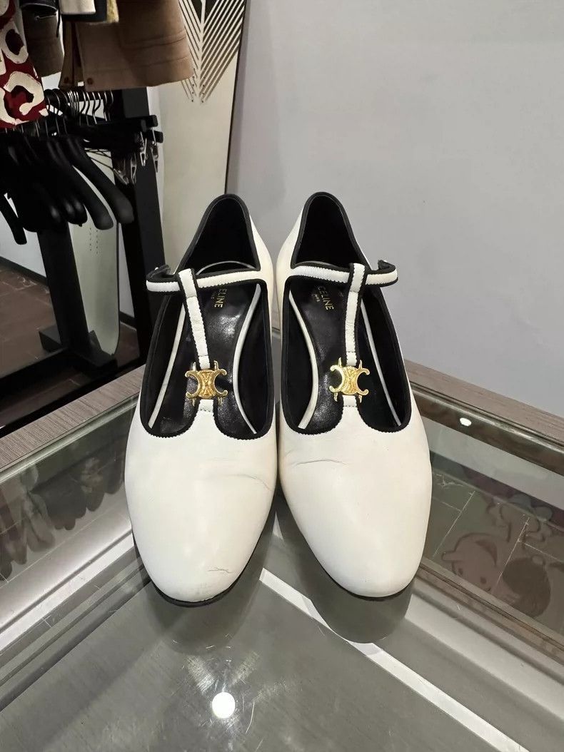 Celine Celine Retro Logo Mary Jane Shoes 5.5cm Heels Size US 7.5 / EU 40-41 - 2 Thumbnail