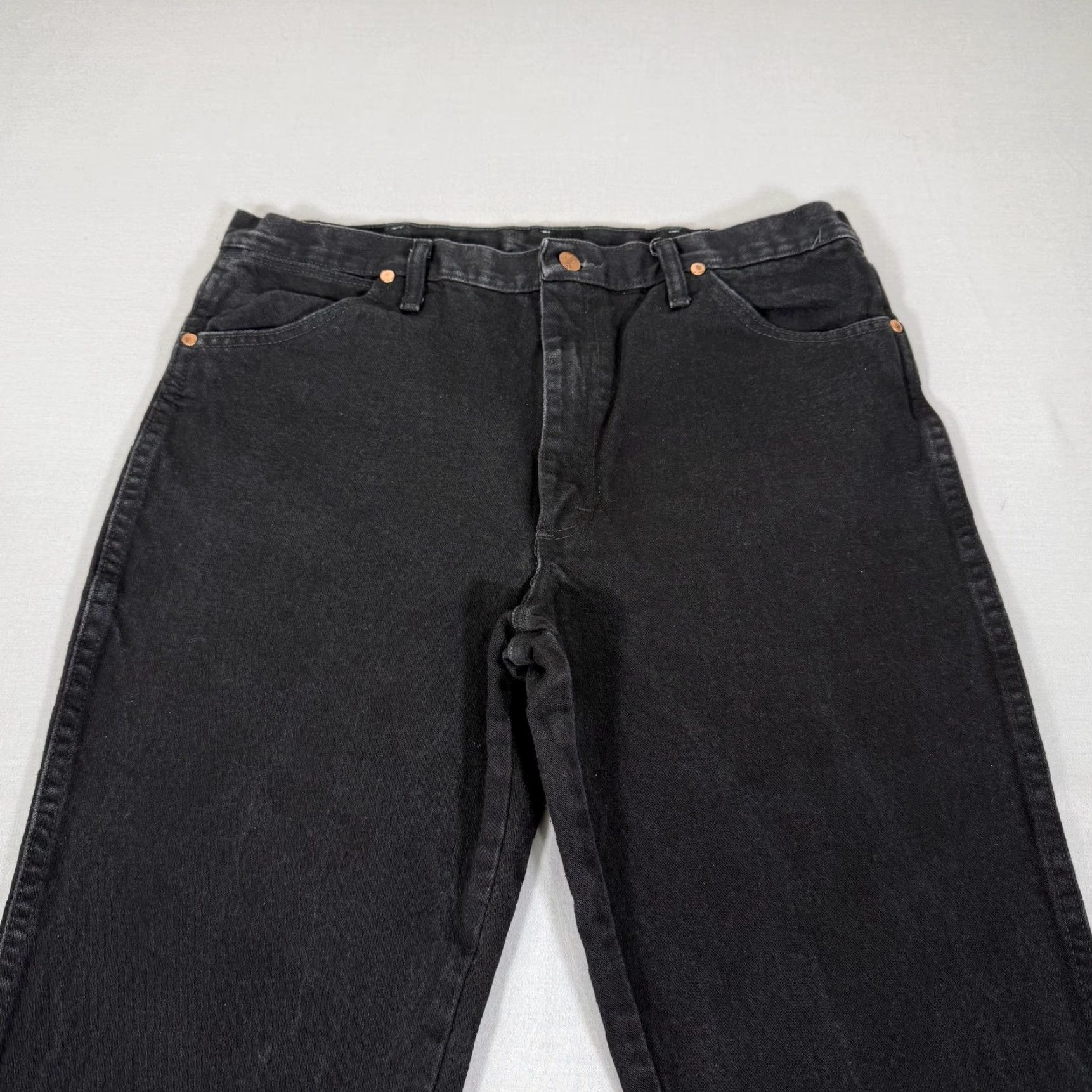 Wrangler Wrangler Jeans Mens 36x34 Black 936 Slim Fit Denim Pants Western Cowboy Cut Work Size US 36 / EU 52 - 2 Thumbnail