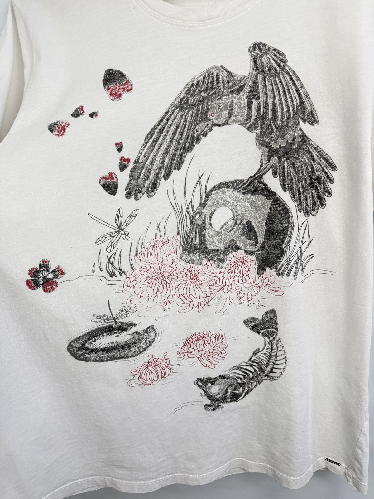 Diesel 🇺🇸💀🐦‍⬛ Y2K Diesel Skull Crow T-Shirt Retro Rare Size US M / EU 48-50 / 2 - 4 Thumbnail