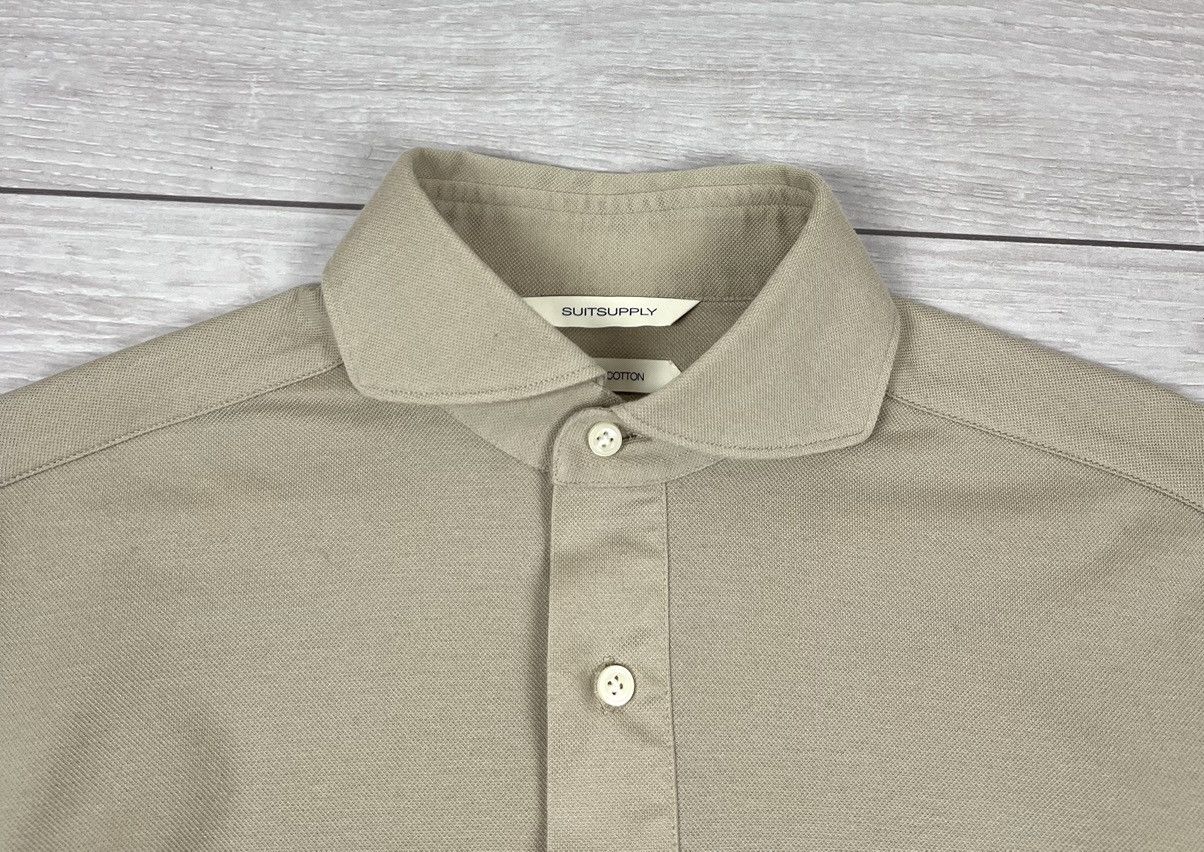 Suitsupply Suitsupply Beige Cotton 1/4 Button Shirt M Size US M / EU 48-50 / 2 - 6 Thumbnail