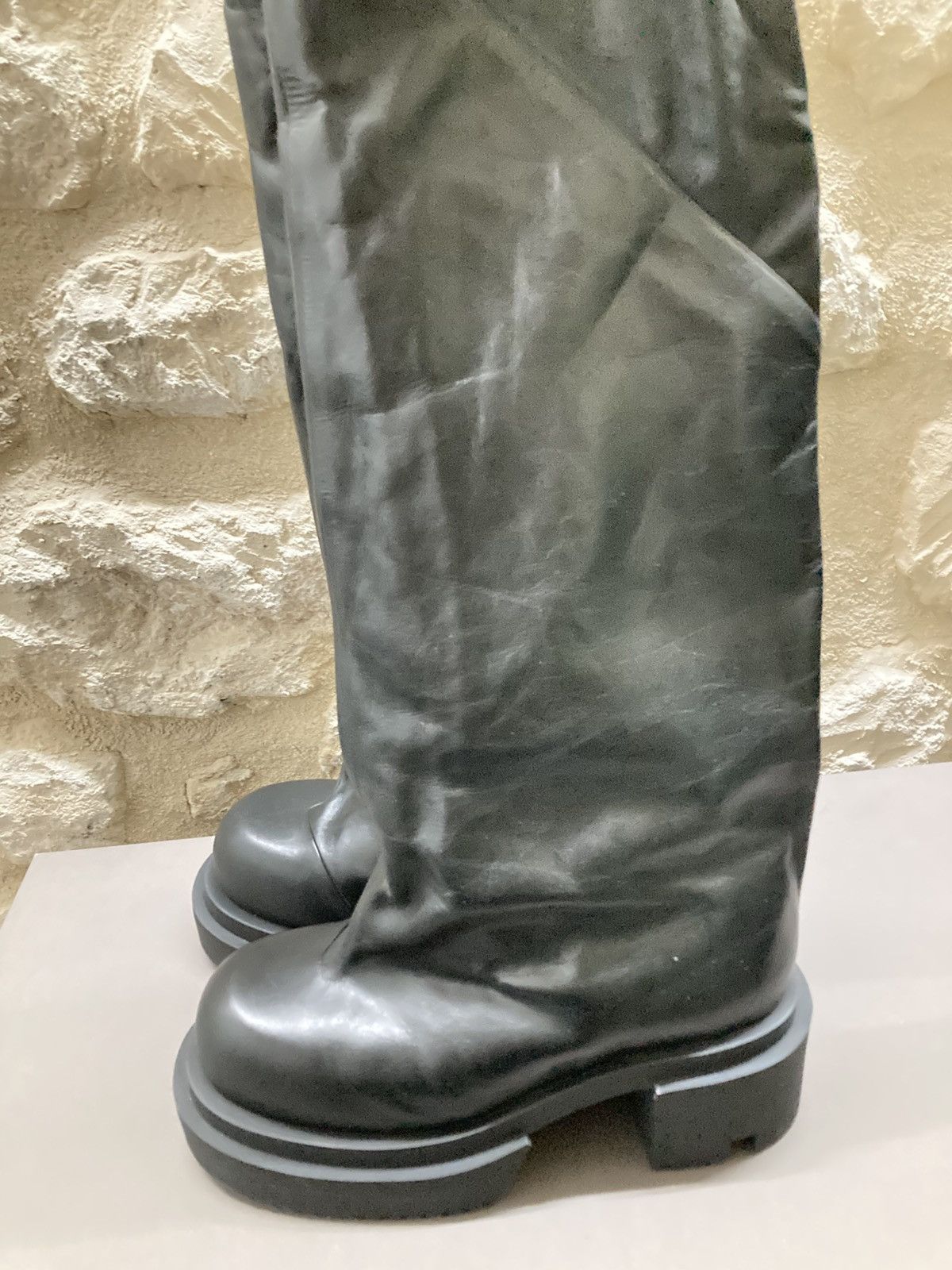 Rick Owens RICK OWENS Black Flared Bogun Boots Size US 9 / EU 42 - 11 Thumbnail