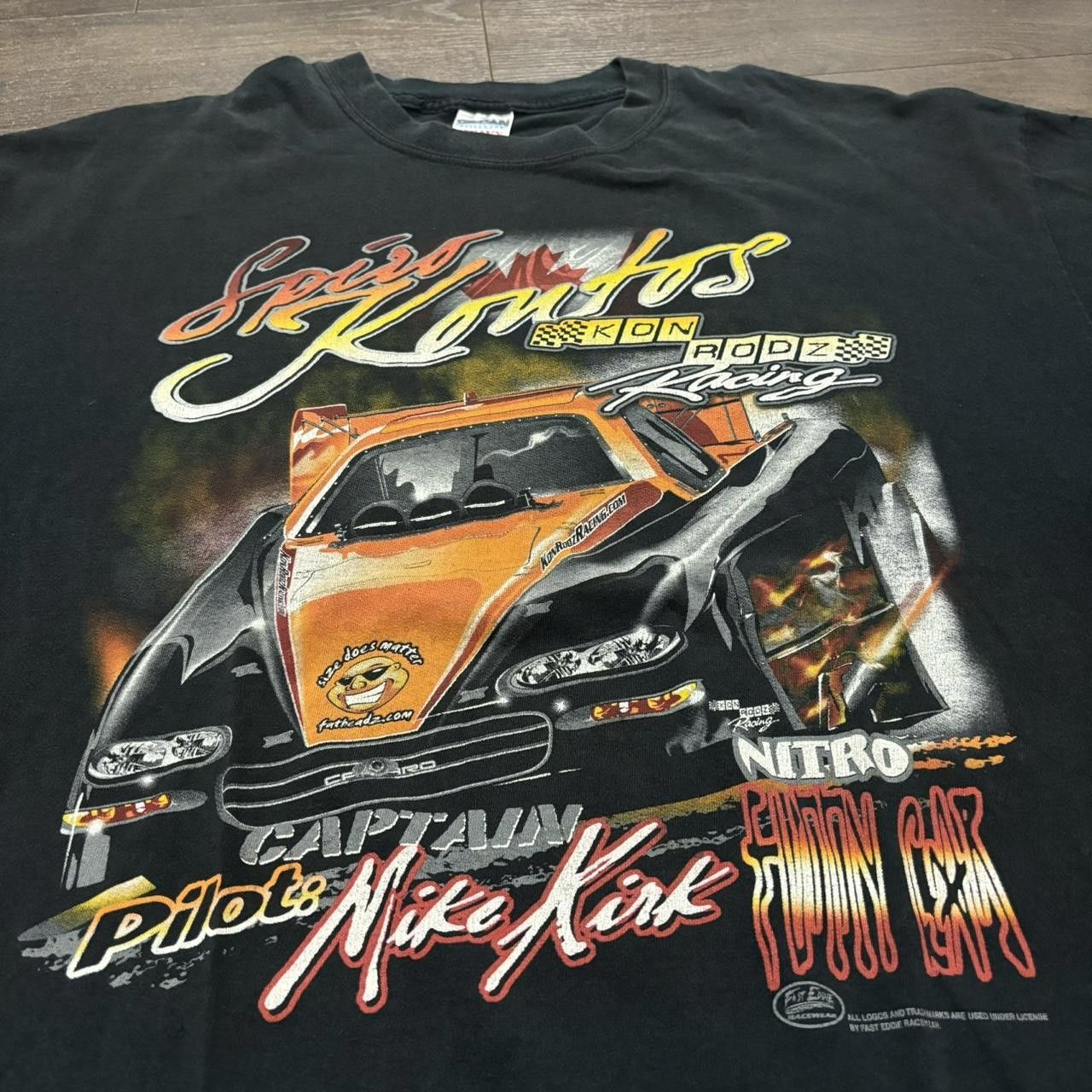Gildan Vintage Racing T 90s/00s Pilot Mike Kirk Size US XL / EU 56 / 4 - 2 Thumbnail