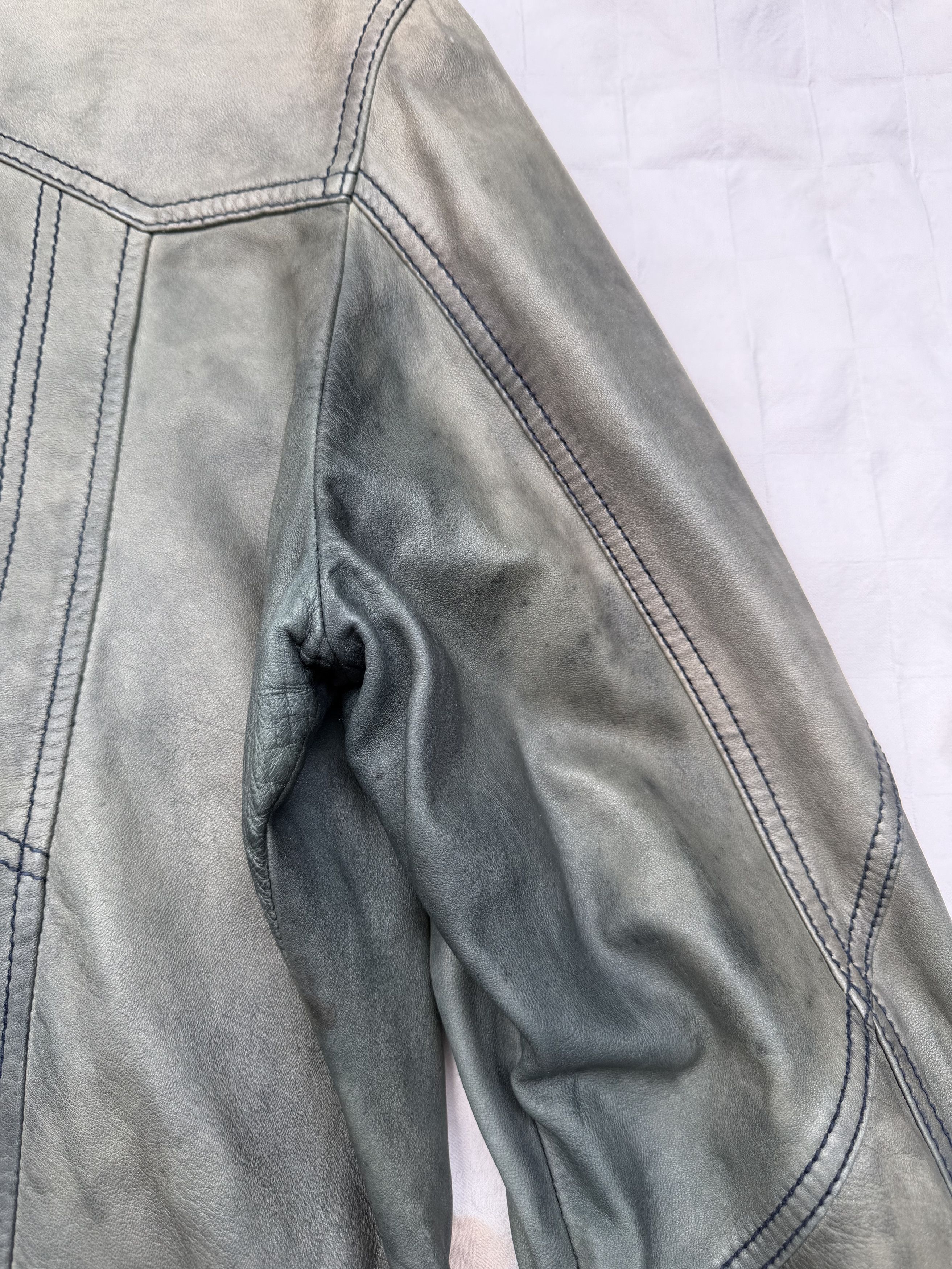 Dolce & Gabbana Dolce & Gabbana Vintage Distressed Leather Jacket Size US L / EU 52-54 / 3 - 15 Thumbnail