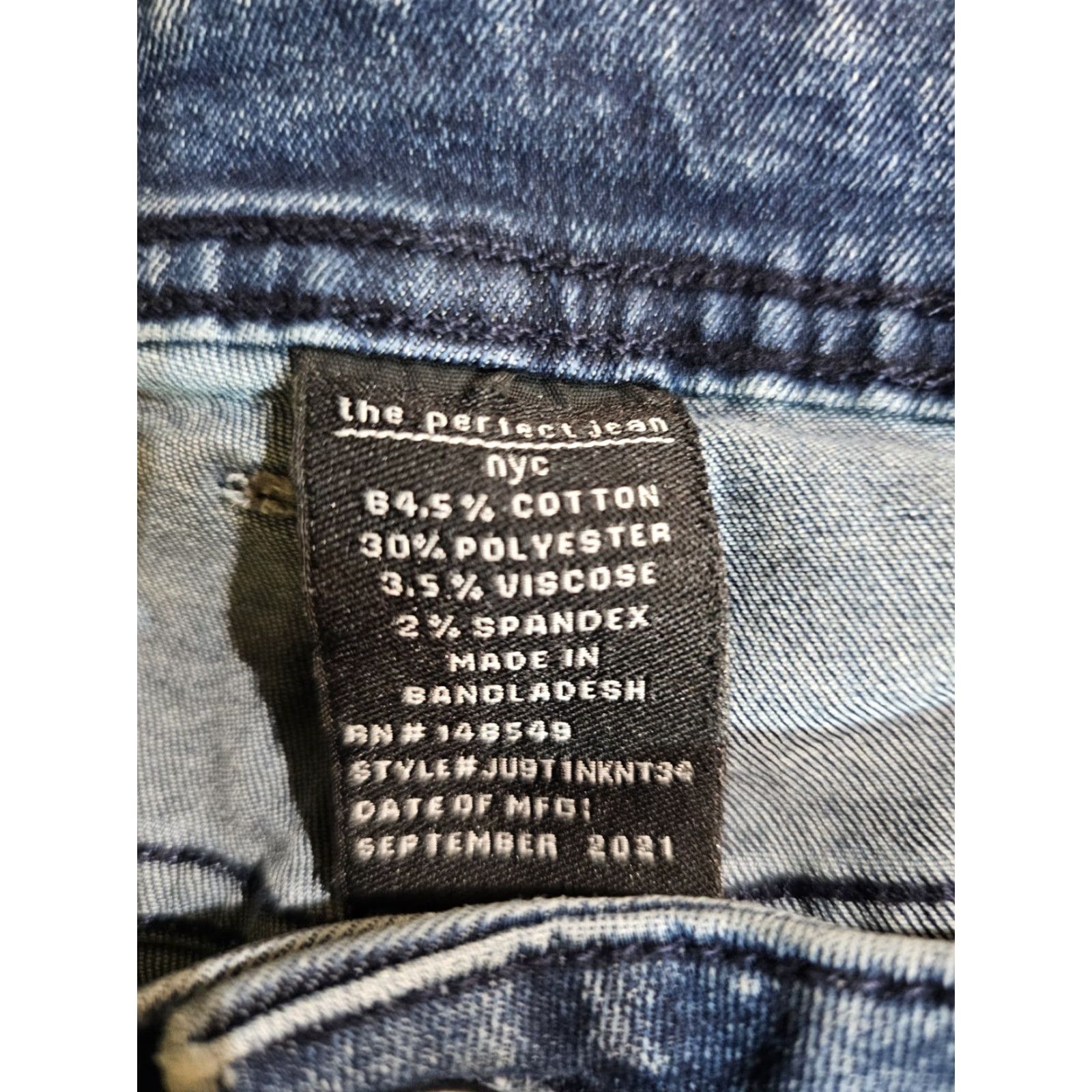 Denime The Perfect Jean NYC Slim Fit Jeans Mens Size 33x34 Med. Wash Denim Stretch Flex Size US 33 - 7 Thumbnail