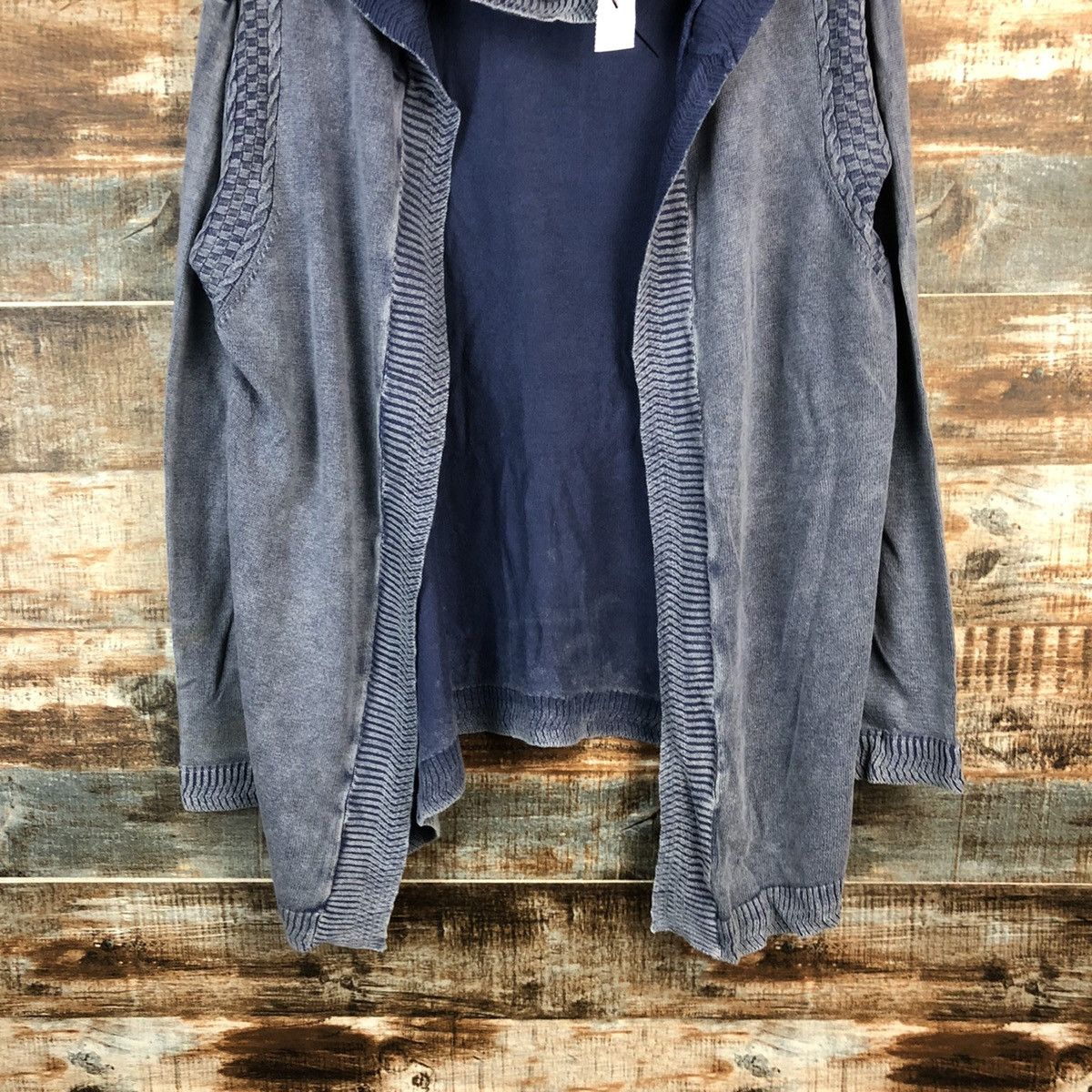 Faded Glory × Homespun Knitwear × Japanese Brand DL Growth By Gril faded Hoodie cardigan Knitwear #C602 Size US L / EU 52-54 / 3 - 3 Thumbnail