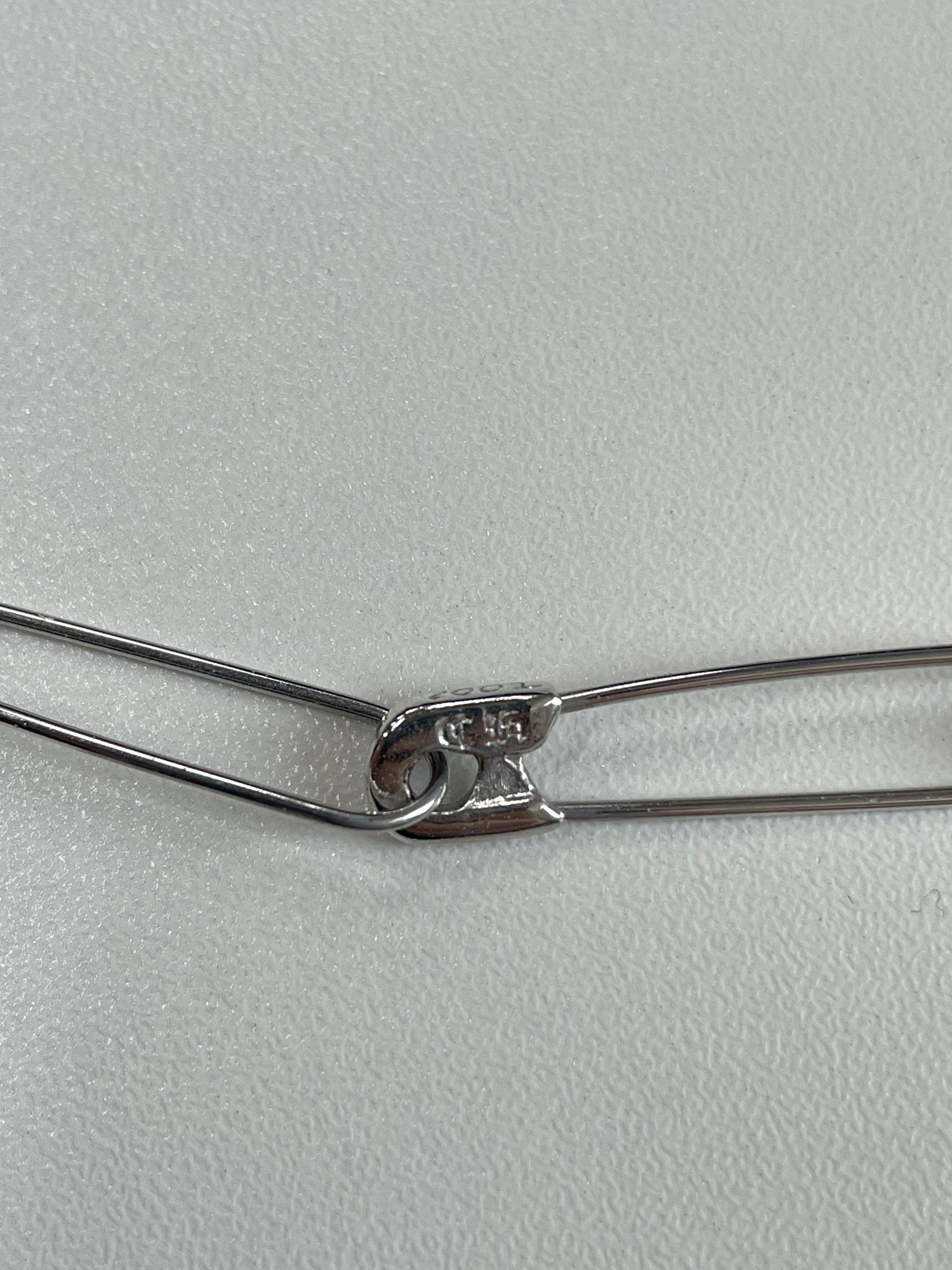 Chrome Hearts Chrome Hearts Silver Safety Pin Chain White Shoulder Bag Size ONE SIZE - 11 Thumbnail