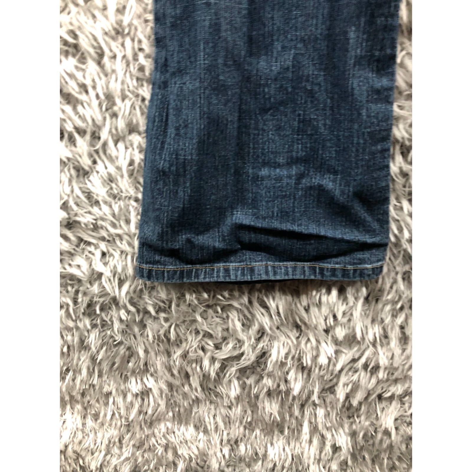 Denime SO Jeans Flare Jeans Size 11 Juniors Mid Rise Dark Wash Blue Denim Women Jeans 5-Pocket Design Belt Loops Zip Button Logo Zipper Size 32" / US 10 / IT 46 - 7 Thumbnail