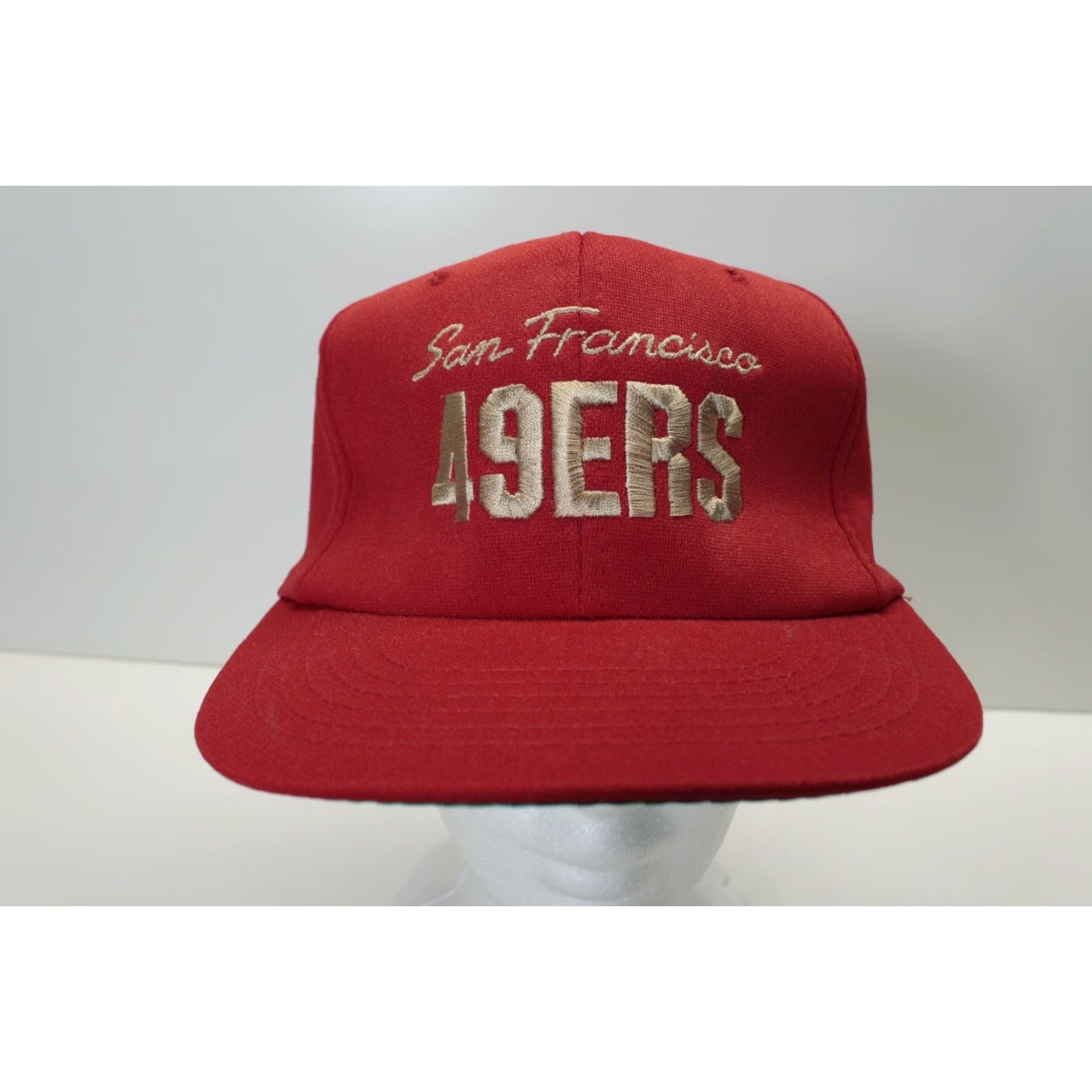 Vintage VINTAGE McDonald's 49ers Red Gold Snapback Hat Unisex Adults One Size Adjustable Hat Red 90s? Size ONE SIZE - 2 Thumbnail