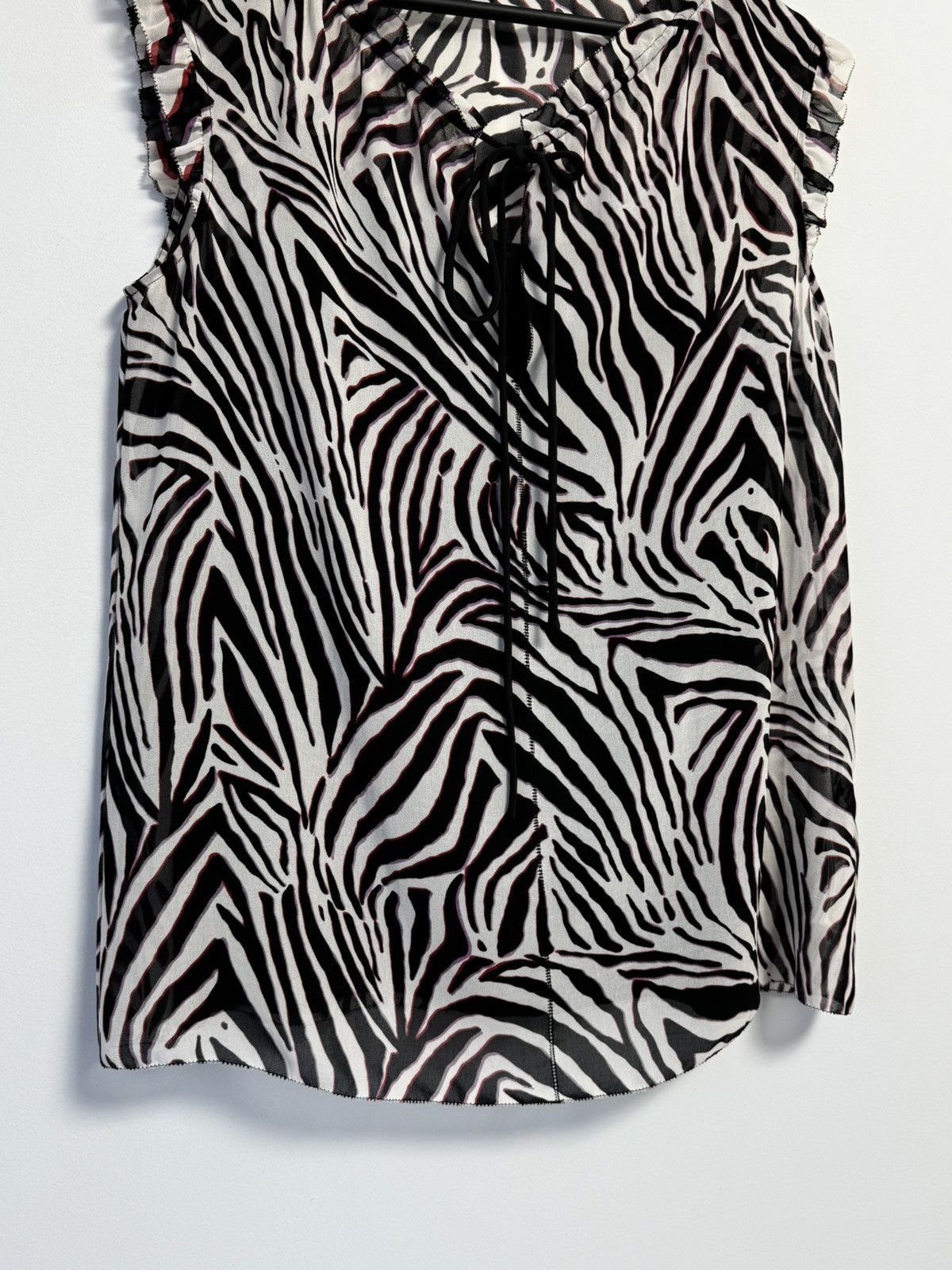 Escada ESCADA Women’s Zebra Print Sleeveless Blouse – Size 38 (M) Size XS / US 0-2 / IT 36-38 - 3 Thumbnail