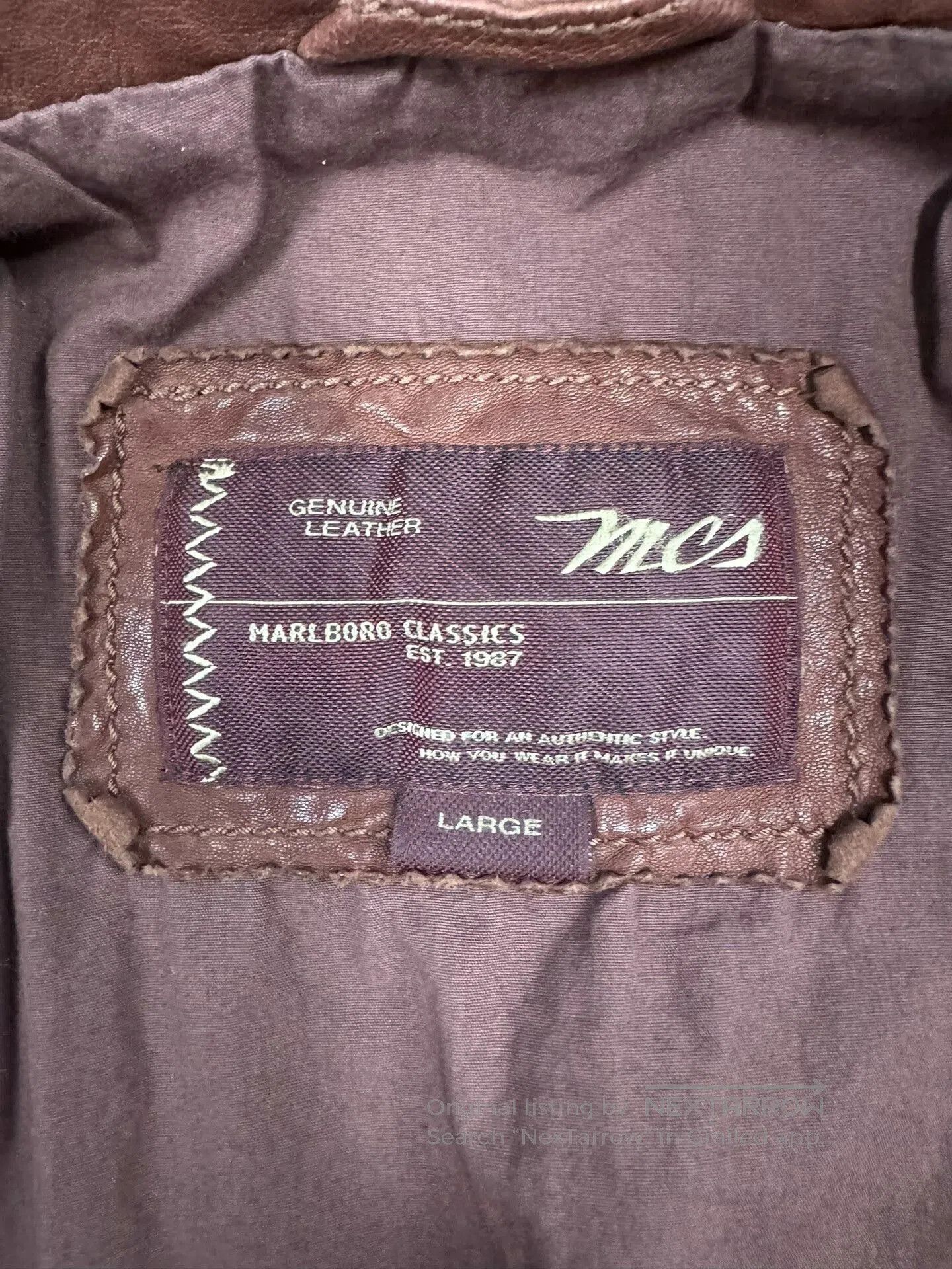 Other MCS Marlboro Men's Leather Flight Jacket. Size US L / EU 52-54 / 3 - 4 Thumbnail