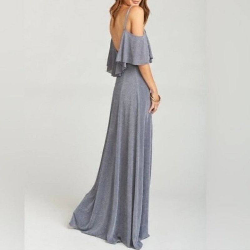 Show Me Your MuMu NWT Show Me Your Mumu Renee Maxi Ruffle Dress Smoke Small Size S / US 4 / IT 40 - 2 Thumbnail