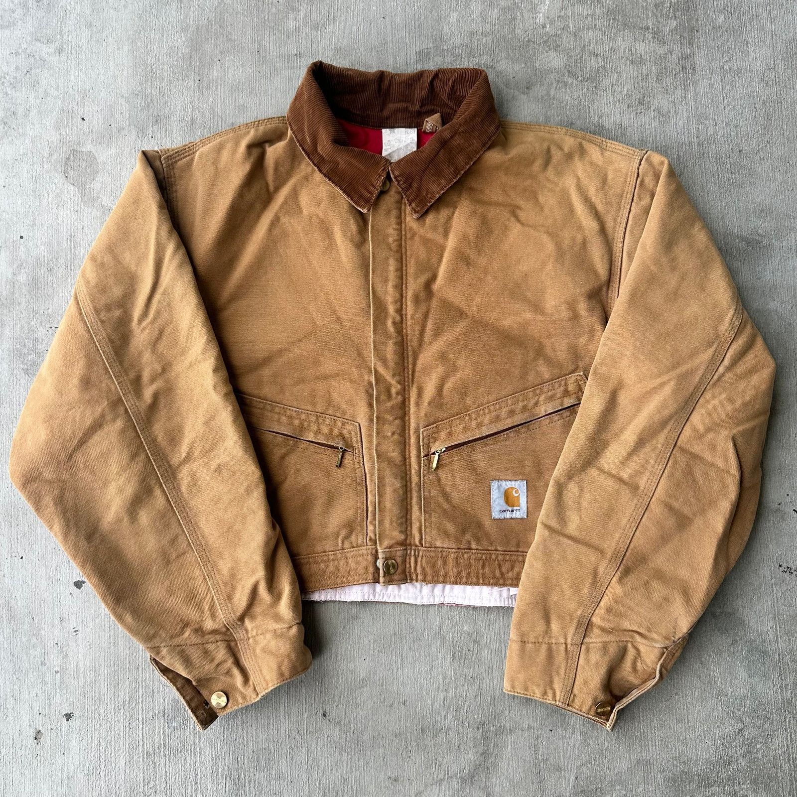 Vintage Y2k CARHARTT Detroit Heavy Work Jacket Brown Size XL