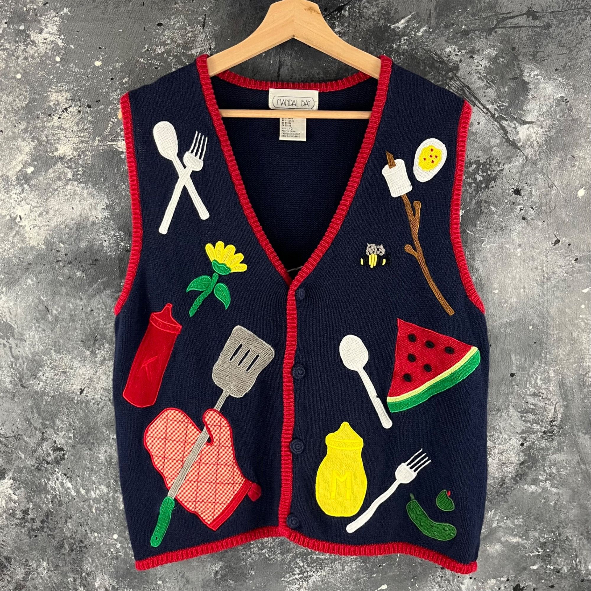 Vintage Vintage 90’s Picnic sweeter vest Size US M / EU 48-50 / 2 - 1 Thumbnail