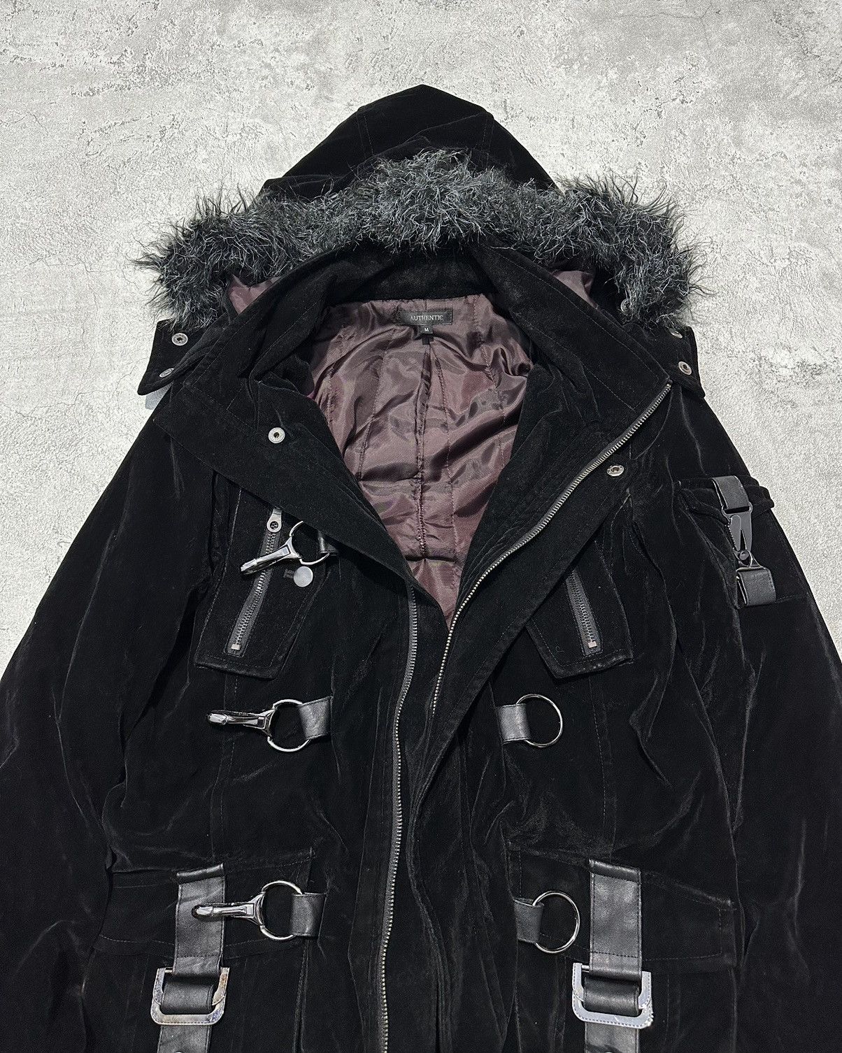 Japanese Brand 2000s Authentic Velvet Faux Fur Jacket Ifsixwasnine Style Size US M / EU 48-50 / 2 - 2 Thumbnail