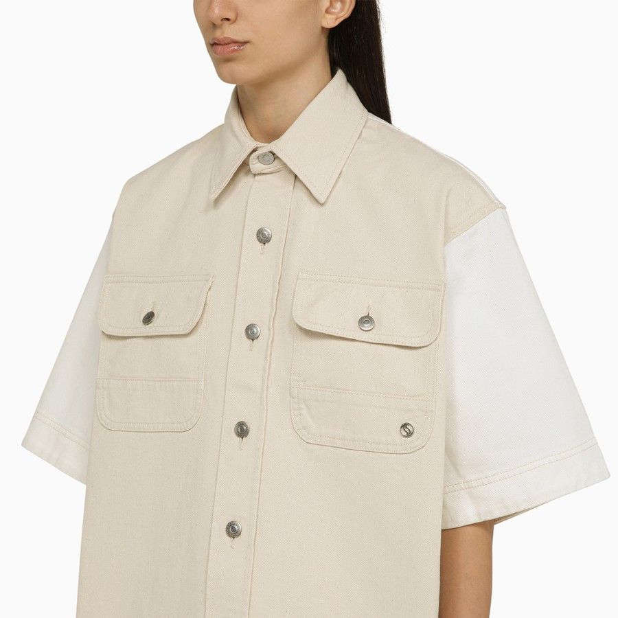 Stella McCartney o1d2blof1024 Denim Shirt in White / Ecru Size XS / US 0-2 / IT 36-38 - 4 Thumbnail
