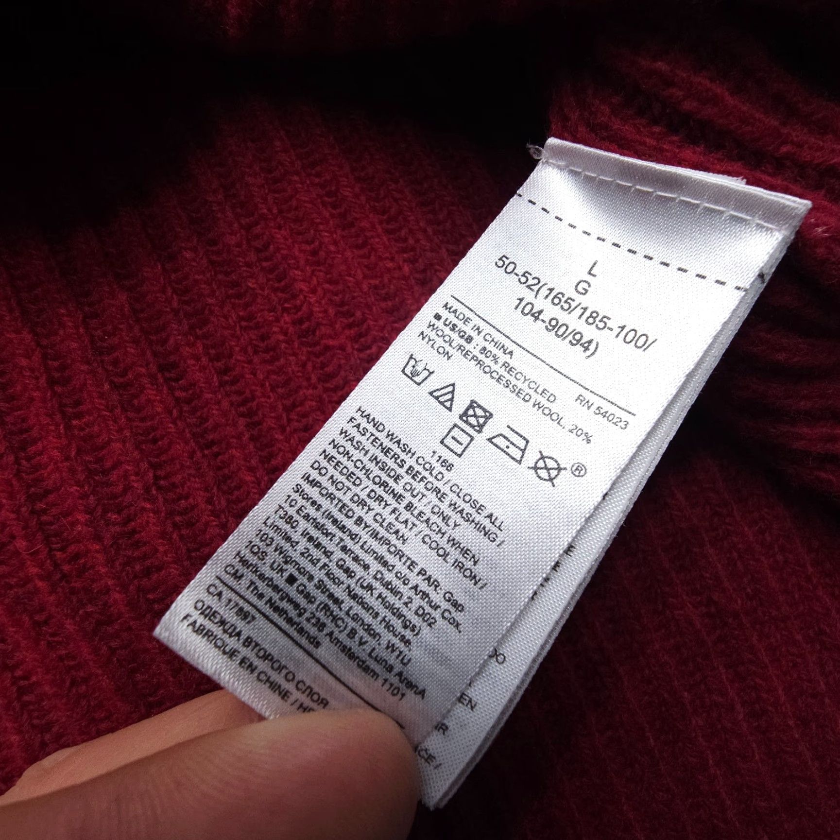Banana Republic VINTAGE Banana Republic 1/4 Zip Sweater Mens Large Red Wool Italian Yarn Turtleneck Size US L / EU 52-54 / 3 - 4 Thumbnail