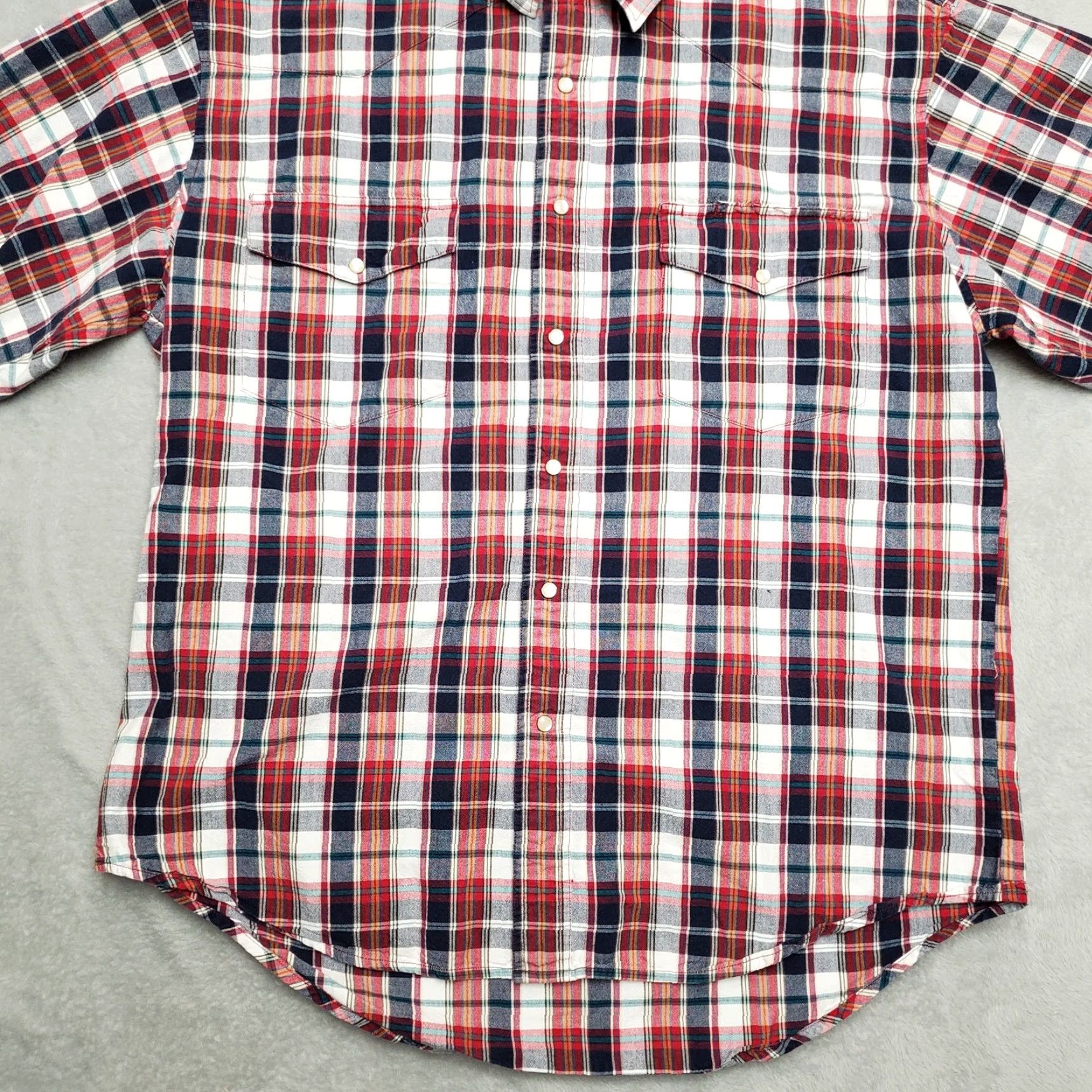 Wrangler Wrangler Shirt Mens L Black Red Plaid Pearl Snap Short Sleeve Western Casual Size US L / EU 52-54 / 3 - 3 Thumbnail