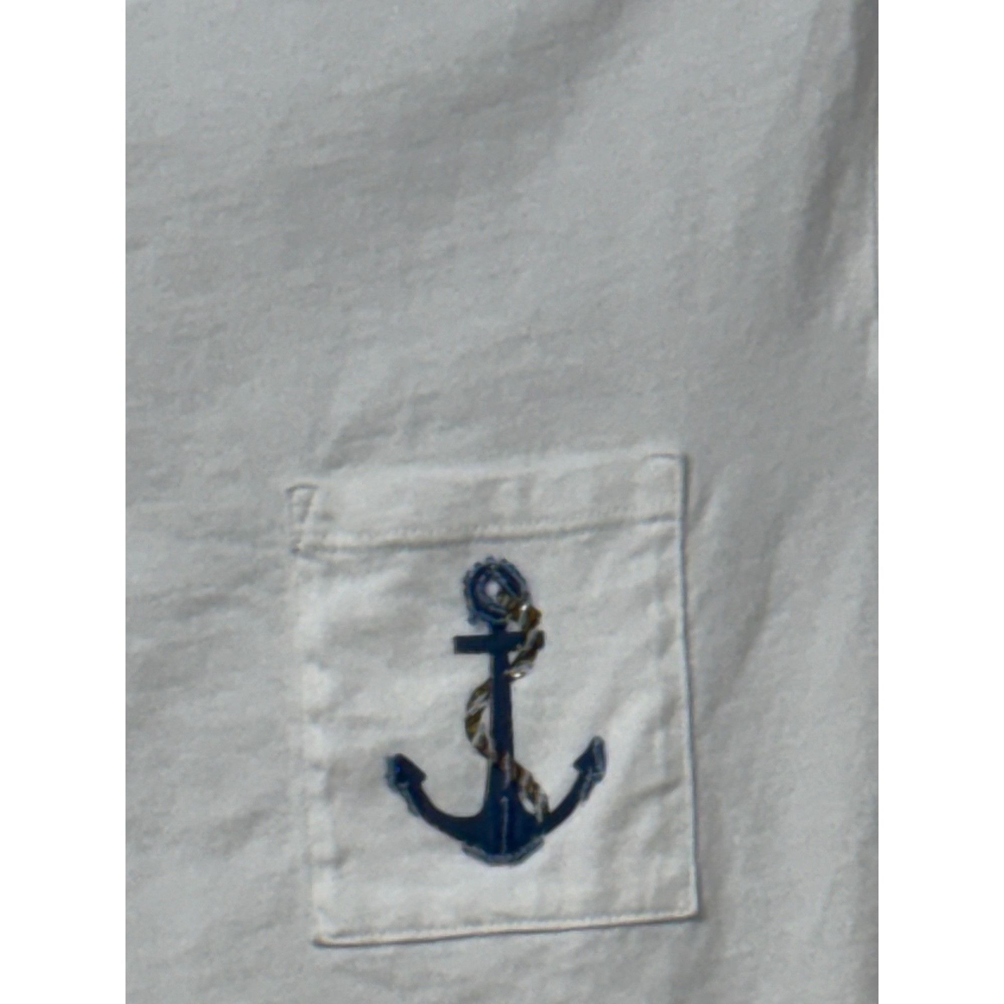 Cynthia Rowley Cynthia Rowley Beaded Anchor patch packet Detail Box Tee, Wh Size XS / US 0-2 / IT 36-38 - 3 Thumbnail