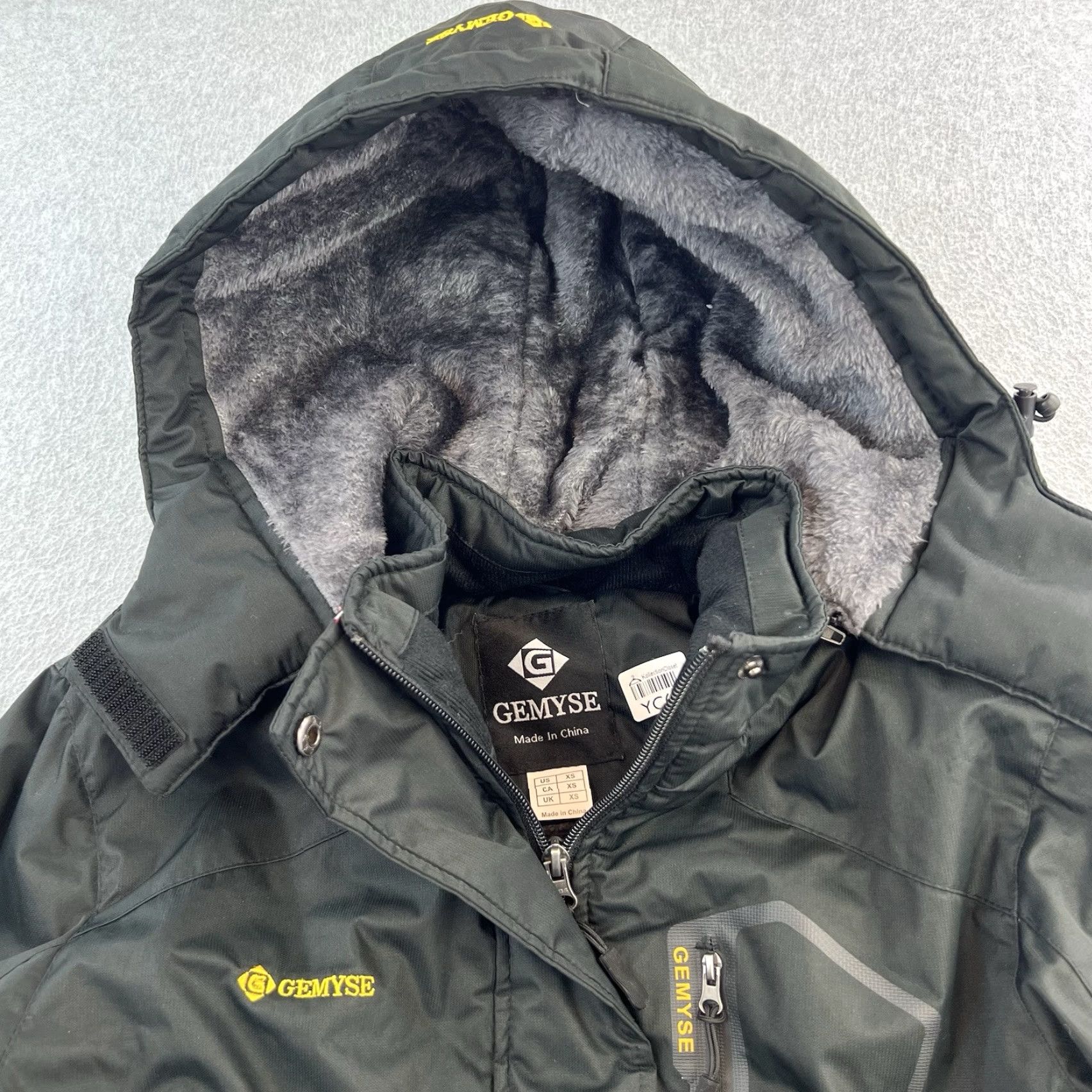 Vintage Gemyse Jacket Womens XS Black Full Zip Snap Button Fur Lined Hoodie Outdoors Size XS / US 0-2 / IT 36-38 - 5 Thumbnail