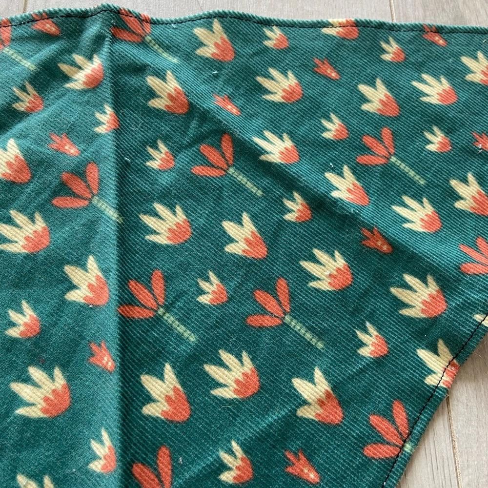 Designer Green Floral Dog Bandana Size ONE SIZE - 2 Thumbnail