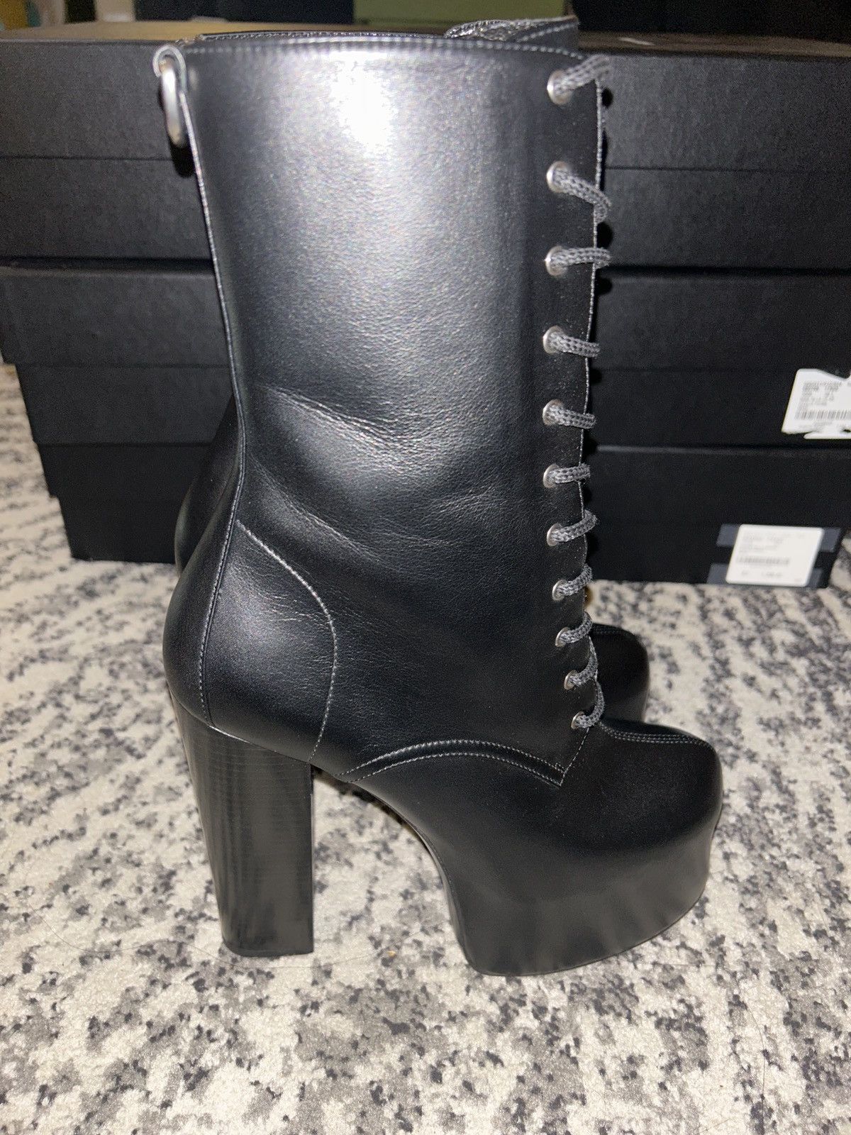 Saint Laurent Paris Saint Laurent Cherry Lace-up Platform Bootie size 39 Size US 9 / IT 39 - 12 Thumbnail