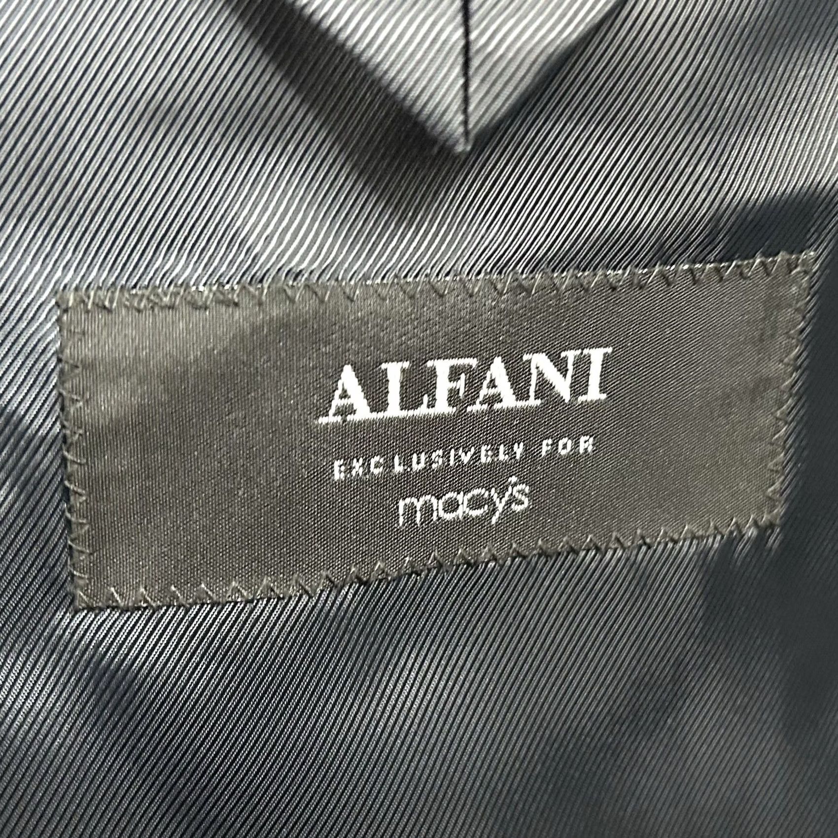 Alfani Alfani Sport Coat 44R Wool Black Three-Button Fully Lined Jacket/Vest Notch Lapel Mens Regular Size US XS / EU 42 / 0 - 3 Thumbnail