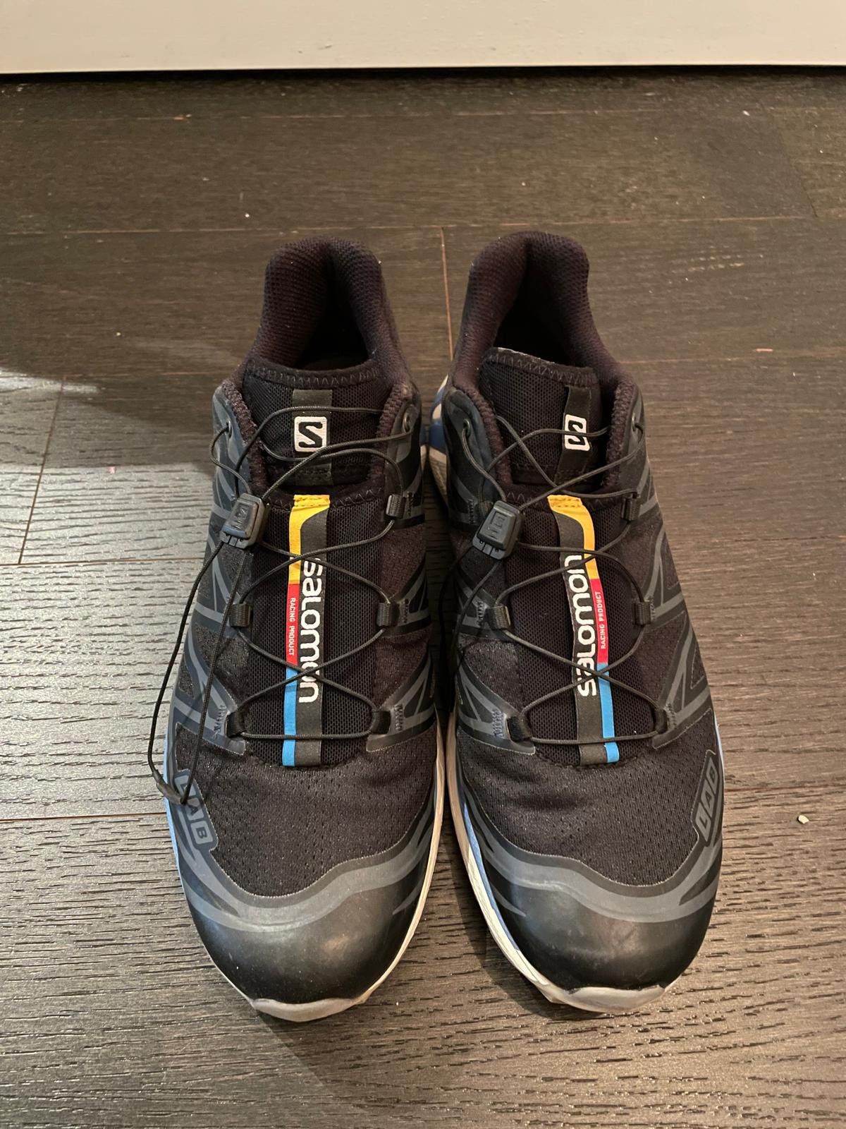 Salomon Salomon XT6 Black and Blue Sneakers Size US 11 / EU 44 - 1 Thumbnail