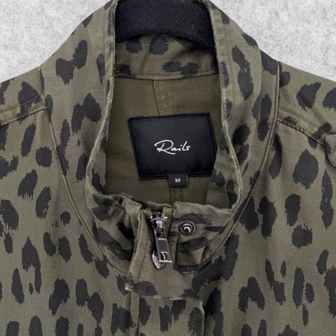 Rails Rails Collins GreenLeopard Zippered Lightweight Jacket Size M / US 6-8 / IT 42-44 - 2 Thumbnail