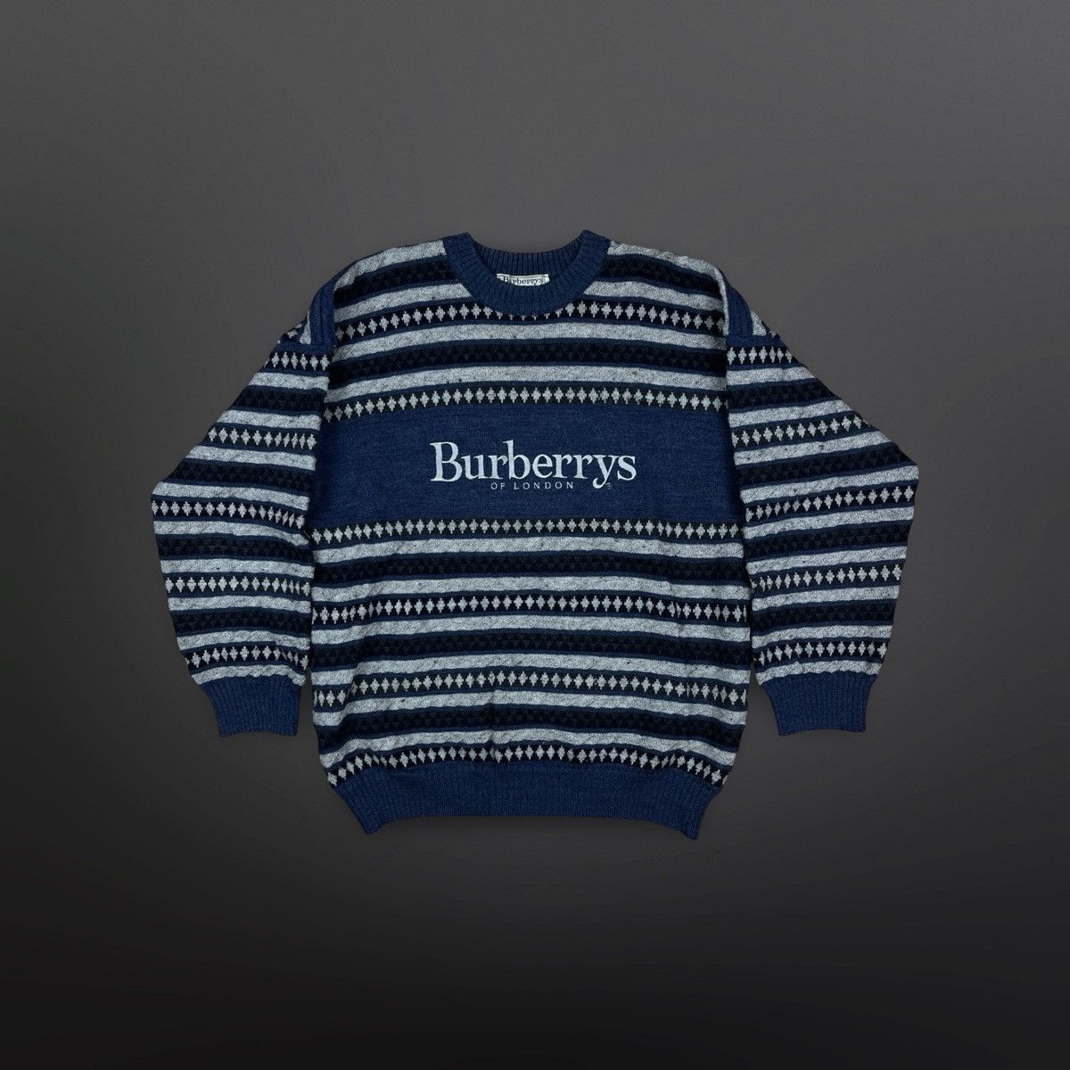 Burberry Burberrys London Knit Sweater Wool Knit Made in England Size US XL / EU 56 / 4 - 1 Thumbnail