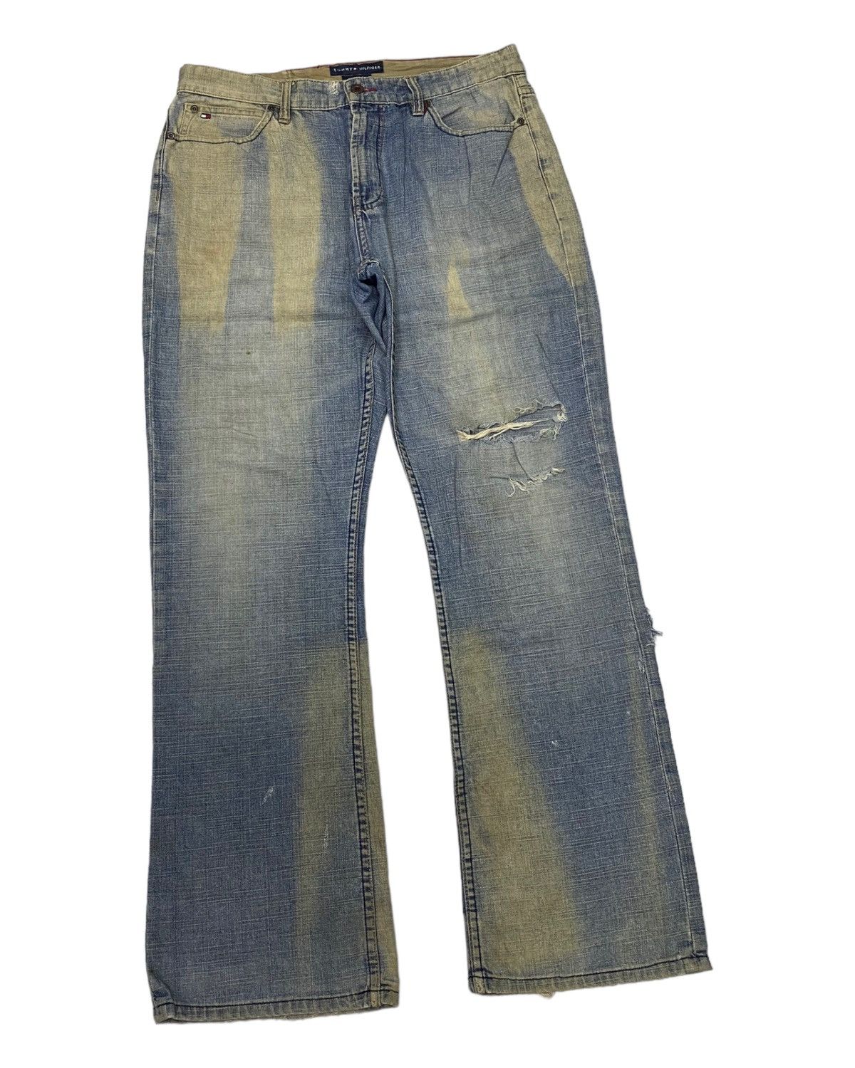 Beauty Beast × Hysteric Glamour BAGGY JEANS DISTRESS RIPS TOMMY HILFIGER BAGGY SKATER STYLE Size US 35 - 3 Thumbnail