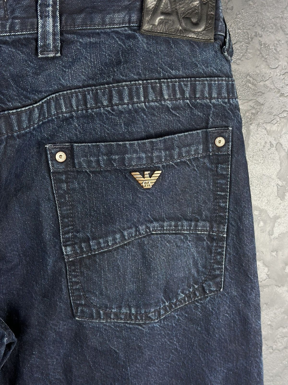 Armani × Japanese Brand Vintage Armani Jeans Japanese Distressed Jeans Size US 36 / EU 52 - 5 Thumbnail