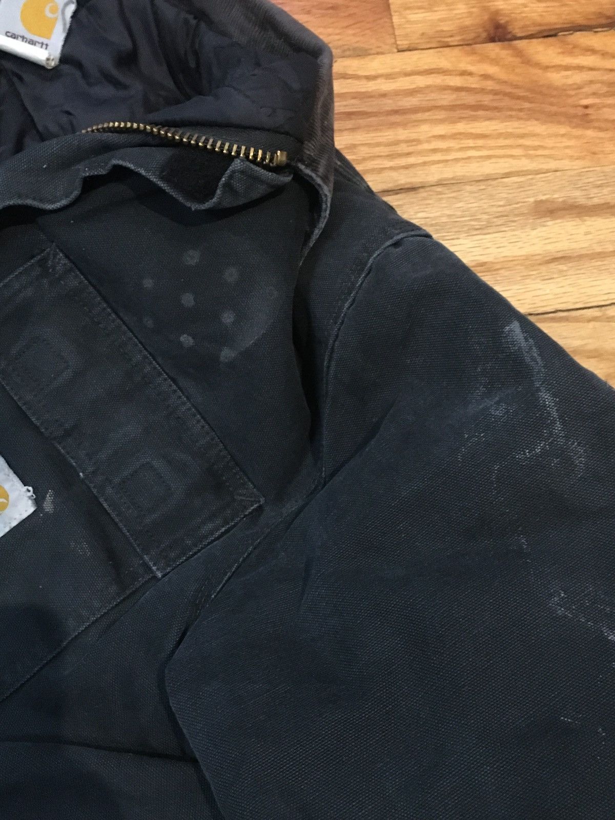 Carhartt × Vintage Black Carhartt Jacket Faded Distressed Y2K Size US L / EU 52-54 / 3 - 11 Thumbnail