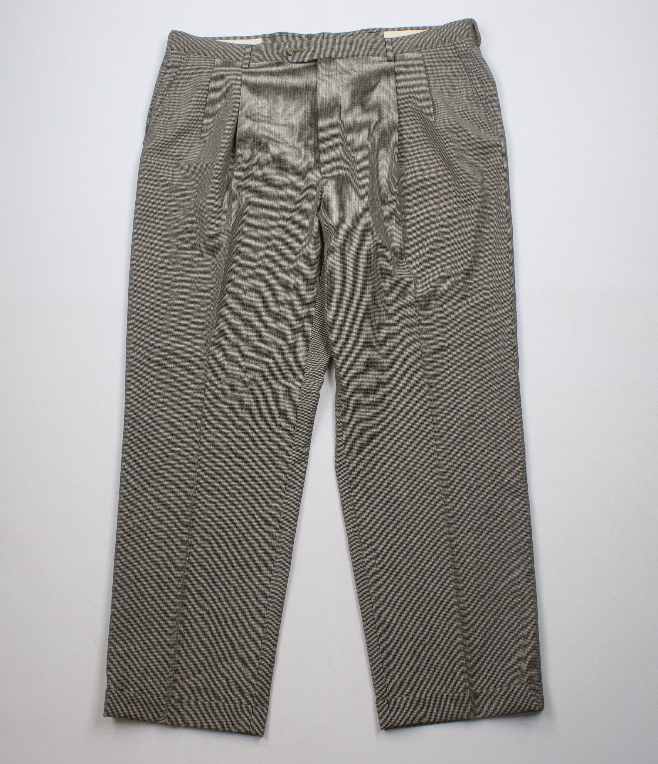 Vintage Vintage 90s Streetwear Houndstooth Wide Leg Chino Pants Size US 40 / EU 56 - 1 Thumbnail