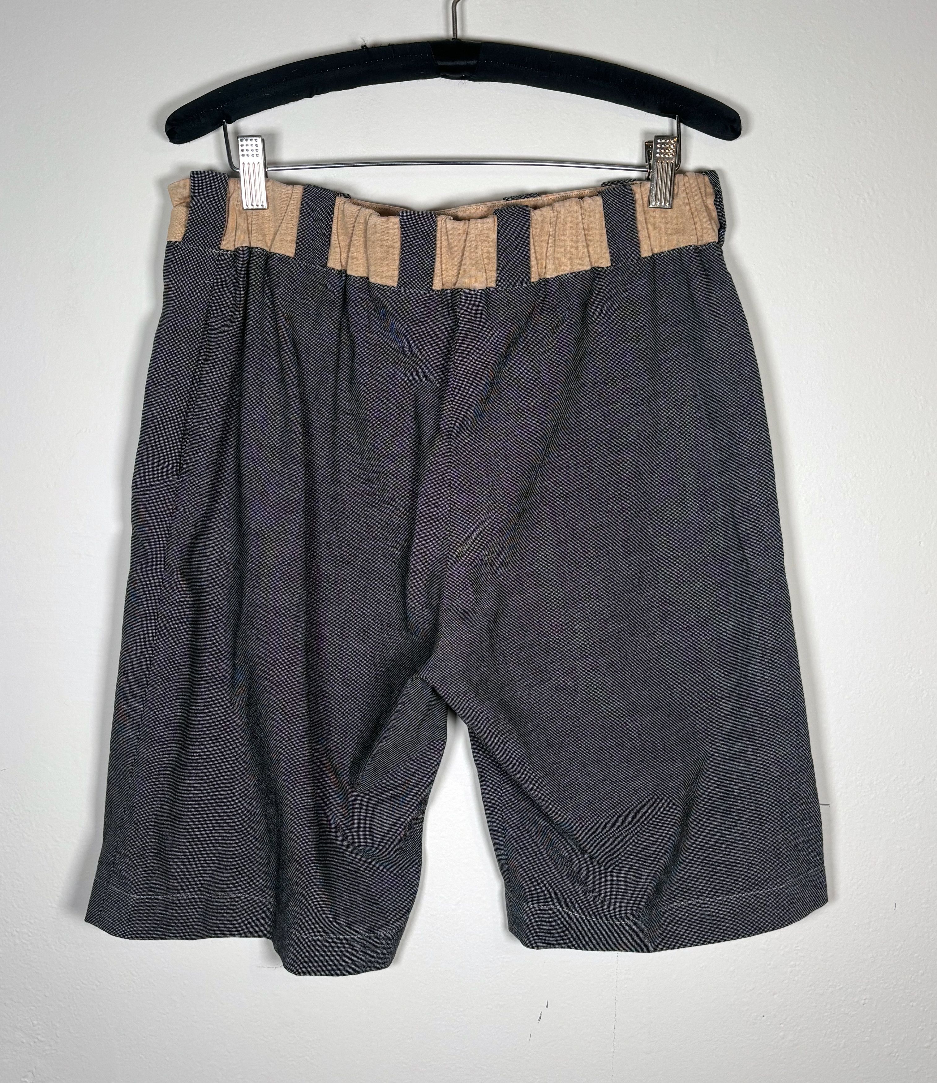 Y's for Men Grey Suit Fabric Shorts Size US 31 - 1 Thumbnail